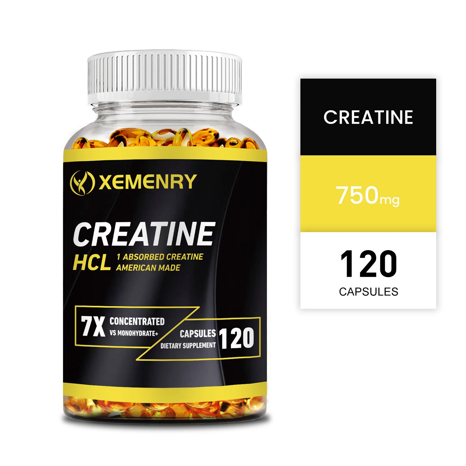 Creatine HCI 750mg- Muscle Health, Energy Boost, Enhanced Strength & Performance