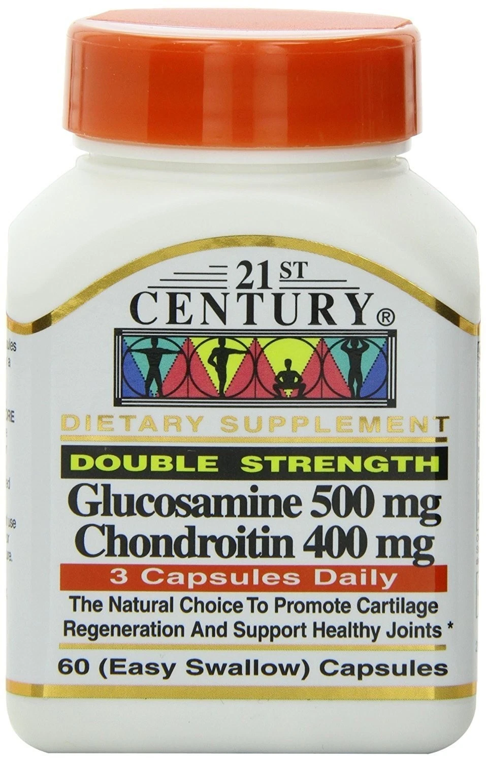 21st Century Glucosamine 500mg Chondroitin 400mg Capsules Joint Support 60ct