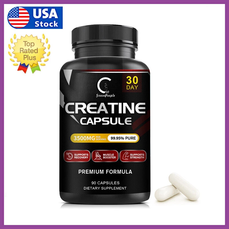 90Pcs 3500mg Creatine Monohydratea Capsules -Support Strength Muscle Booster