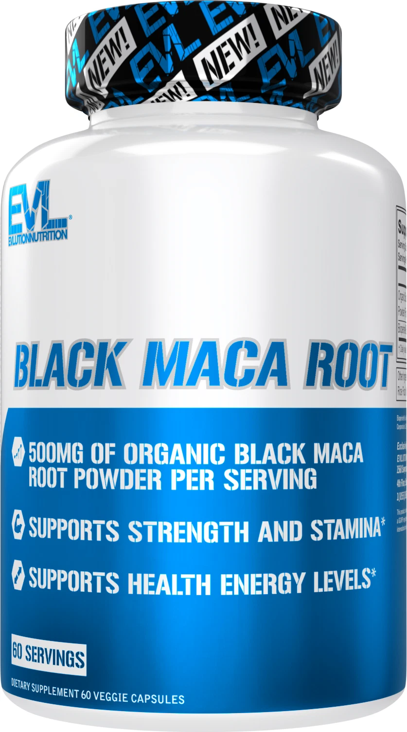 Evlution Nutrition Black Maca Root - Energy Support for Stamina - 60 Servings