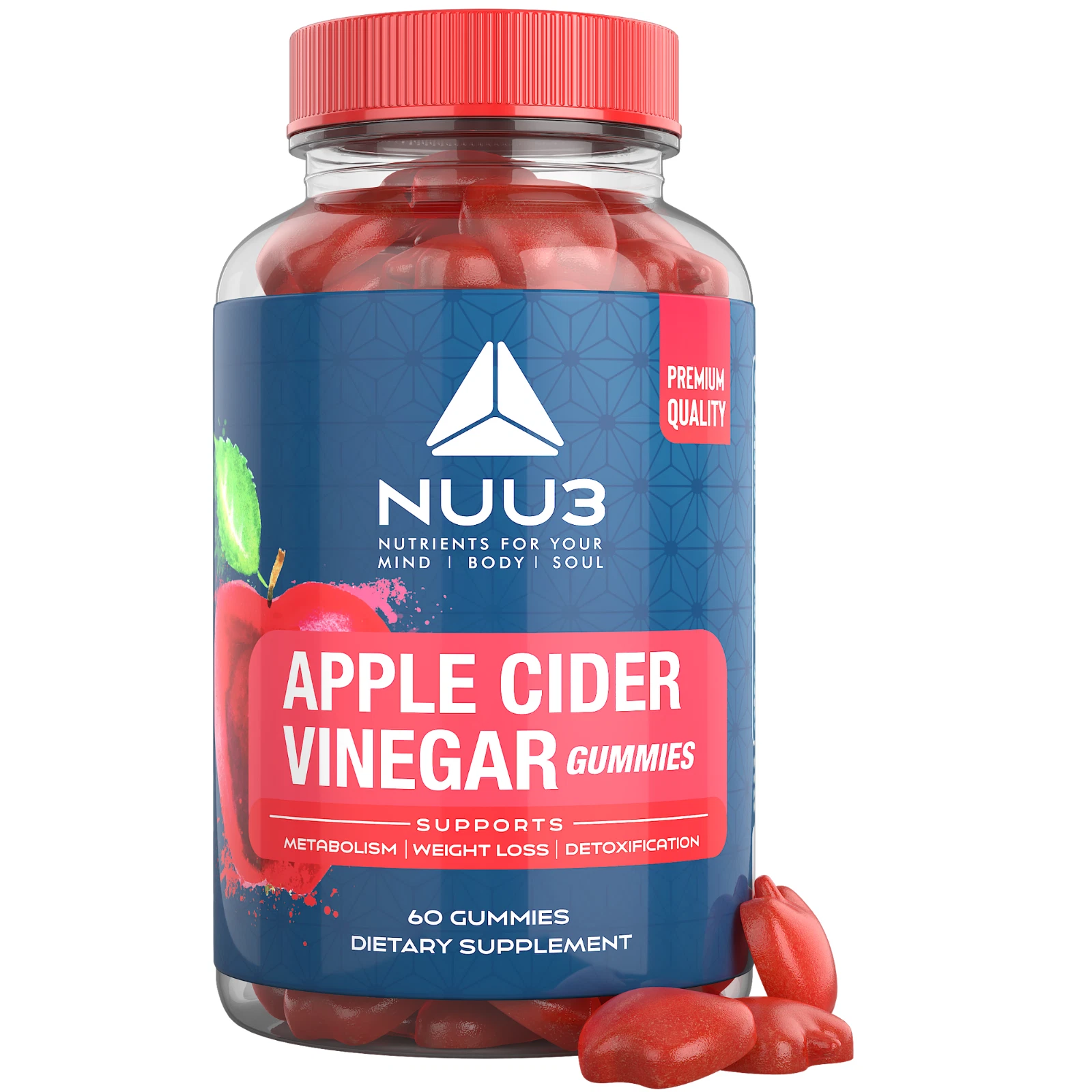 NUU3 Apple Cider Vinegar Gummies | Support Metabolism & Digestion
