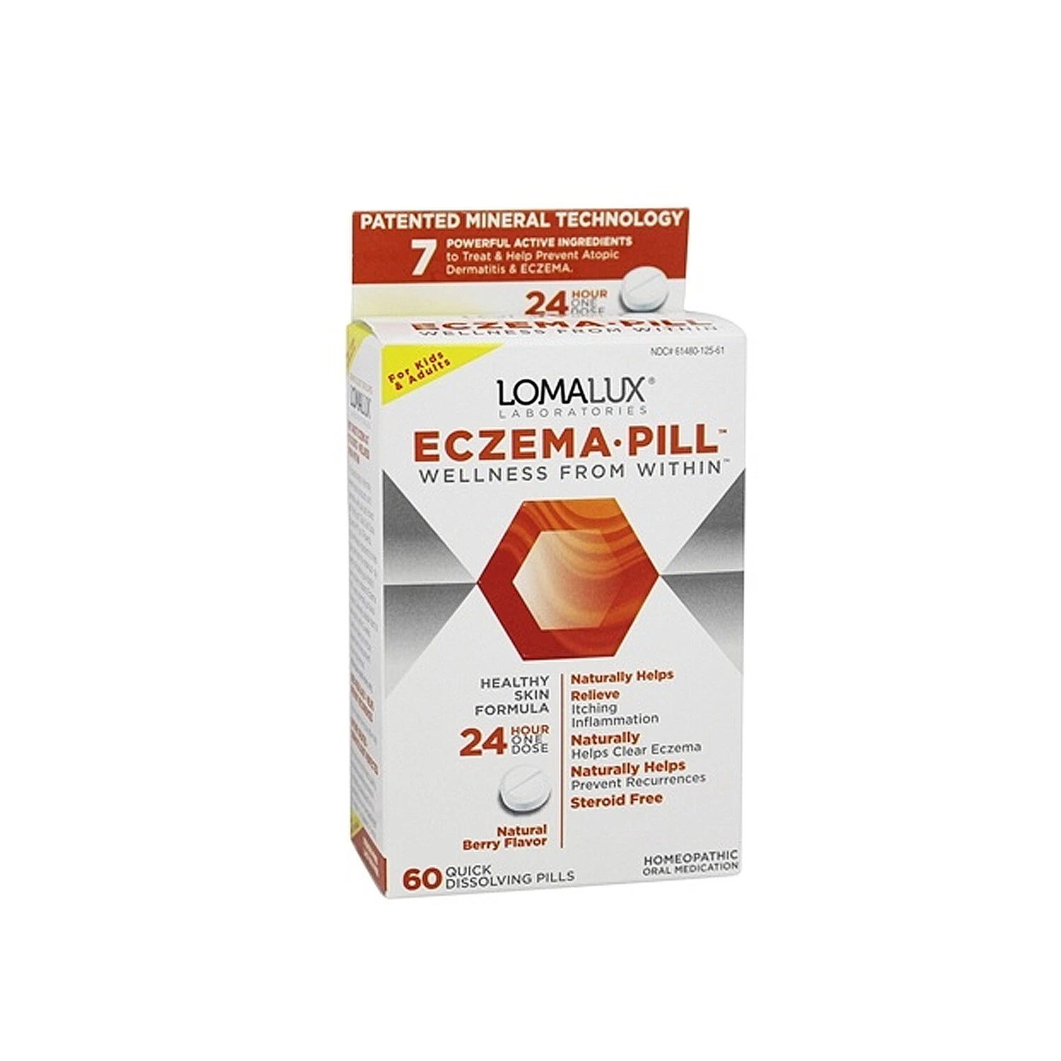 Loma Lux Laboratories Eczema Pill Healthy Skin Formula,60 Quick Dissolve Tablets