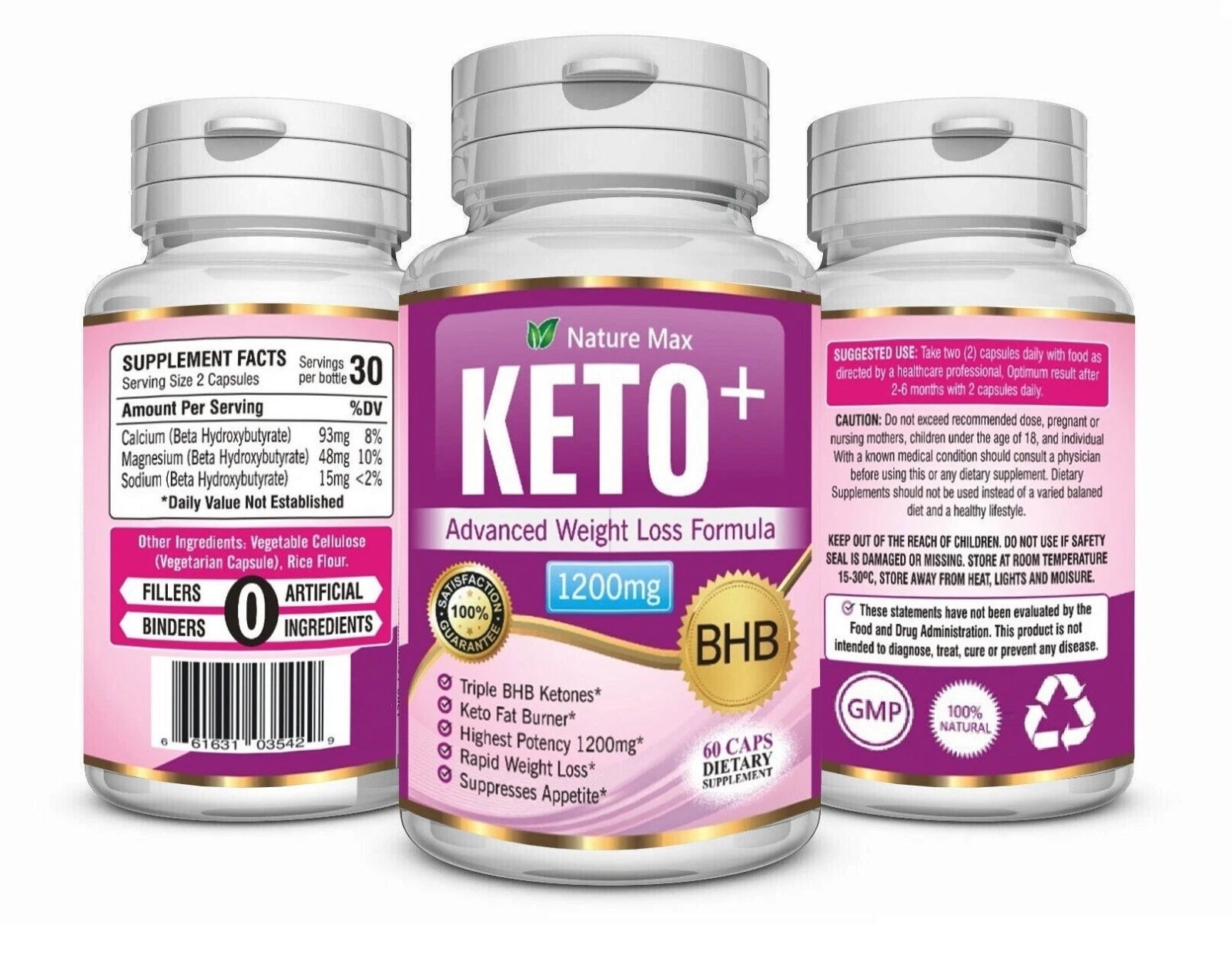 KETO BHB 1200mg PURE Ketone FAT BURNER RAPID Weight Loss Diet Pills Ketosis
