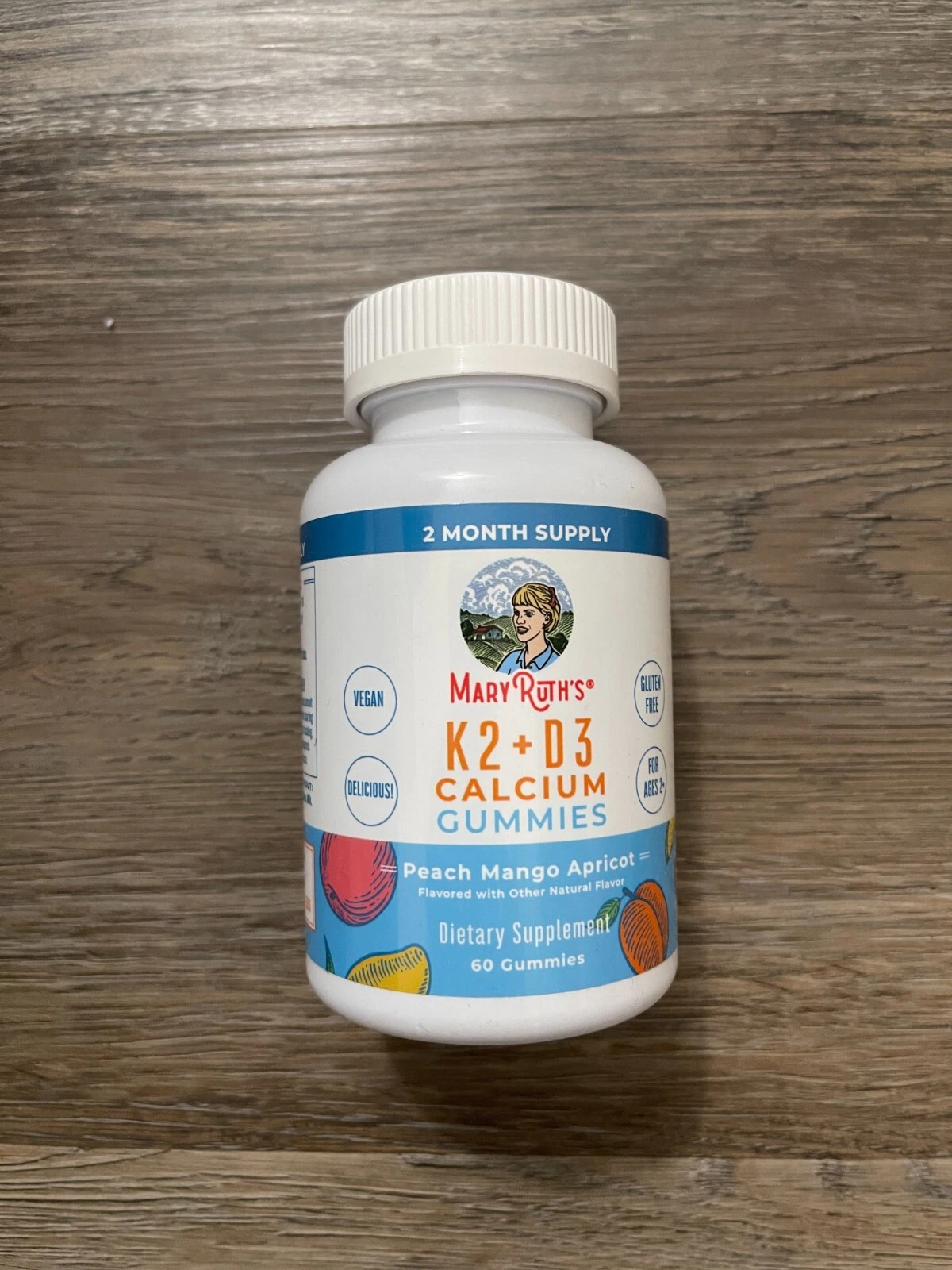 Mary Ruth's K2 + D3 Calcium Gummies, Bone Health Gummies