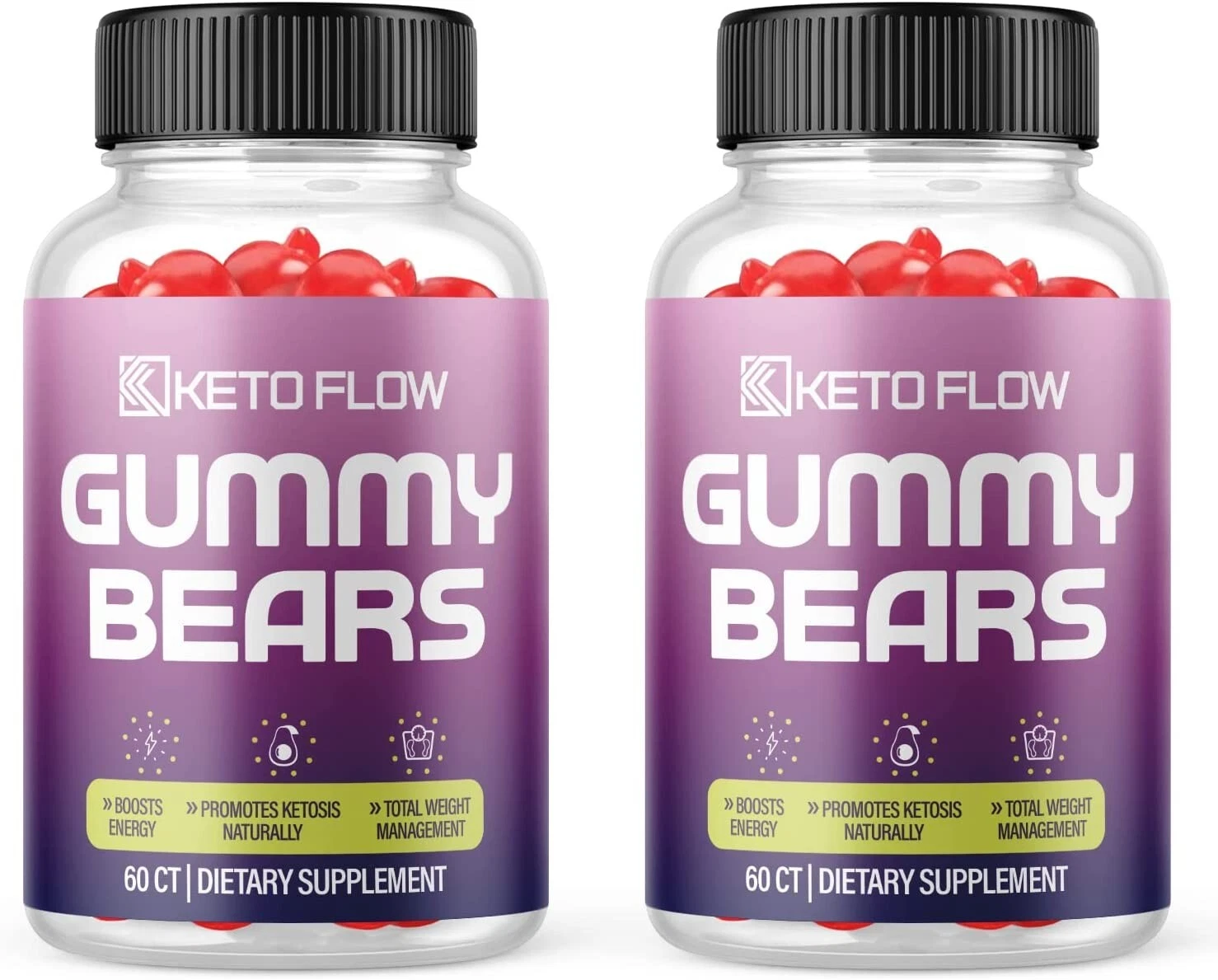 2 Pack-Keto Flow ACV Gummies, Weight Loss, Fat Burner, Appetite Suppressant-120