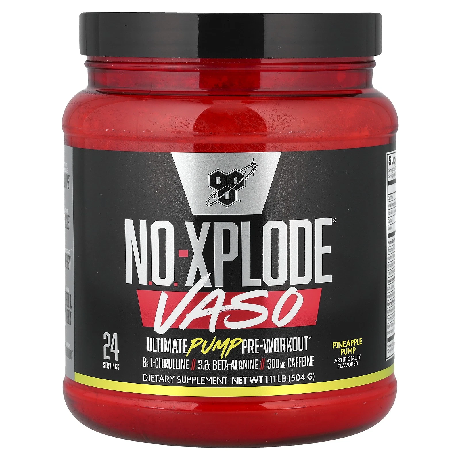 No-Xplode® VASO, Ultimate Pump Pre-Workout, Pineapple Pump, 1.11 lb (504 g)