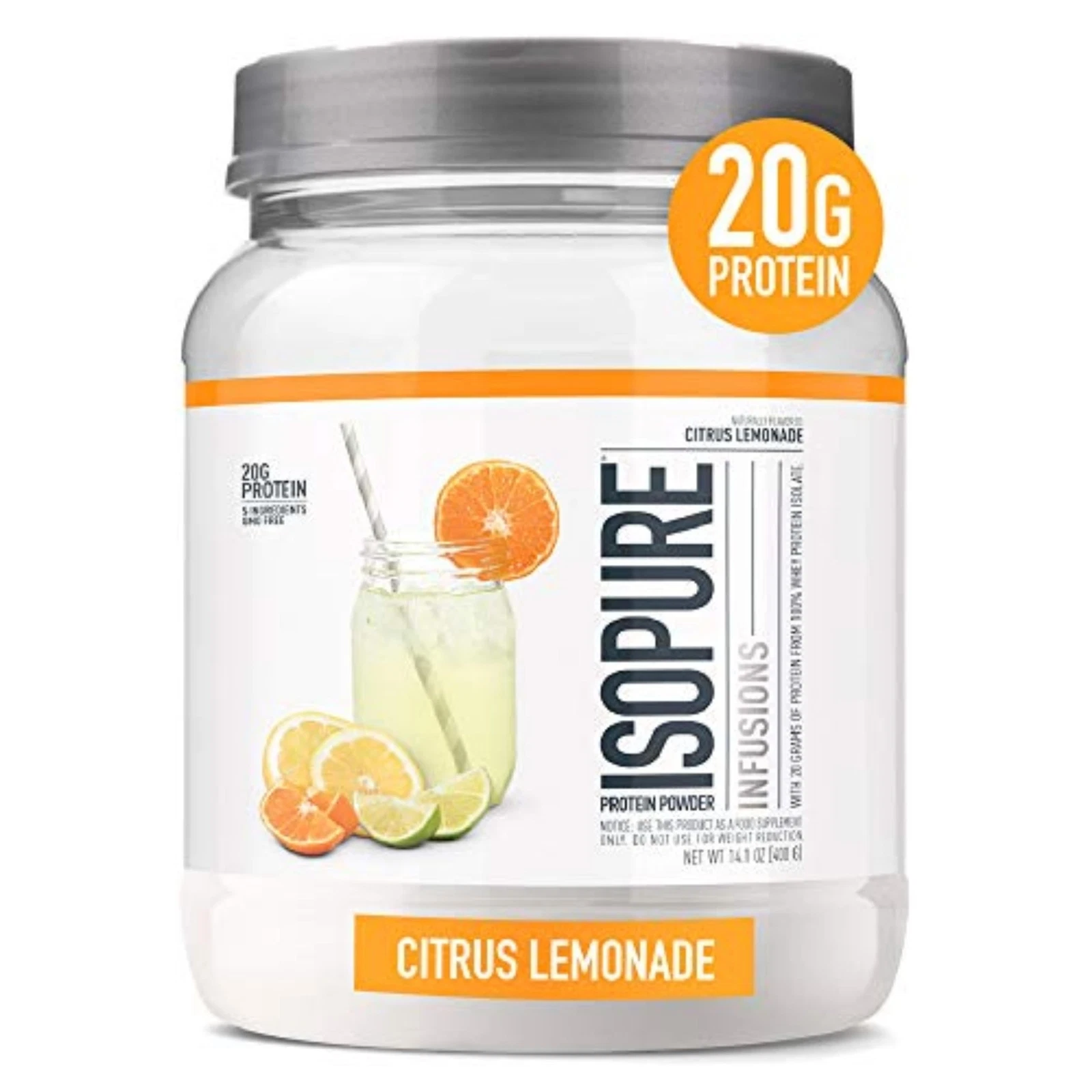 Isopure Protein Powder, Clear Whey Isolate Protein, Post Workout Recovery Dri...