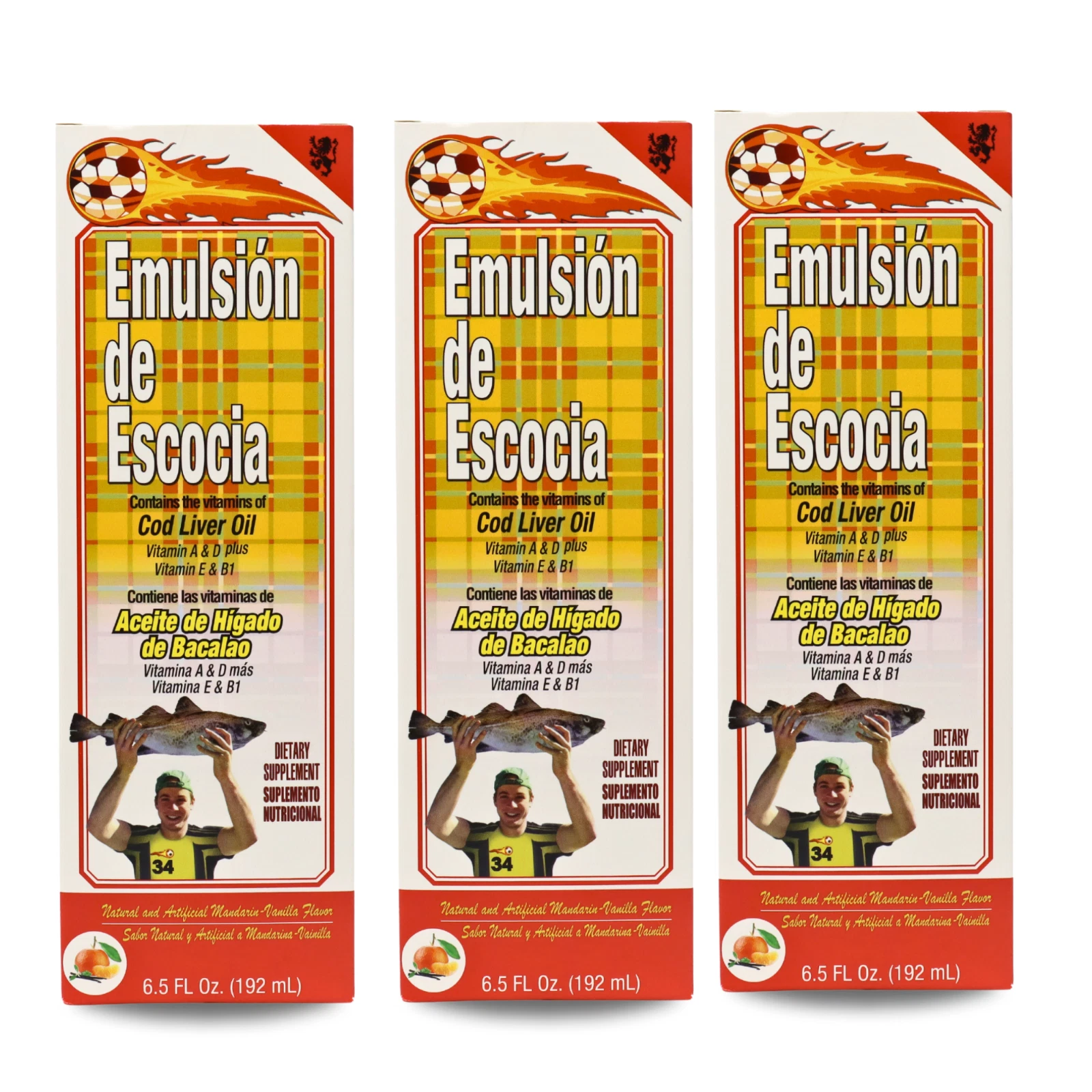 Emulsion De Escocia Cod Liver Oil - Mandarin Vanilla 6.5 fl oz (3-Pack)