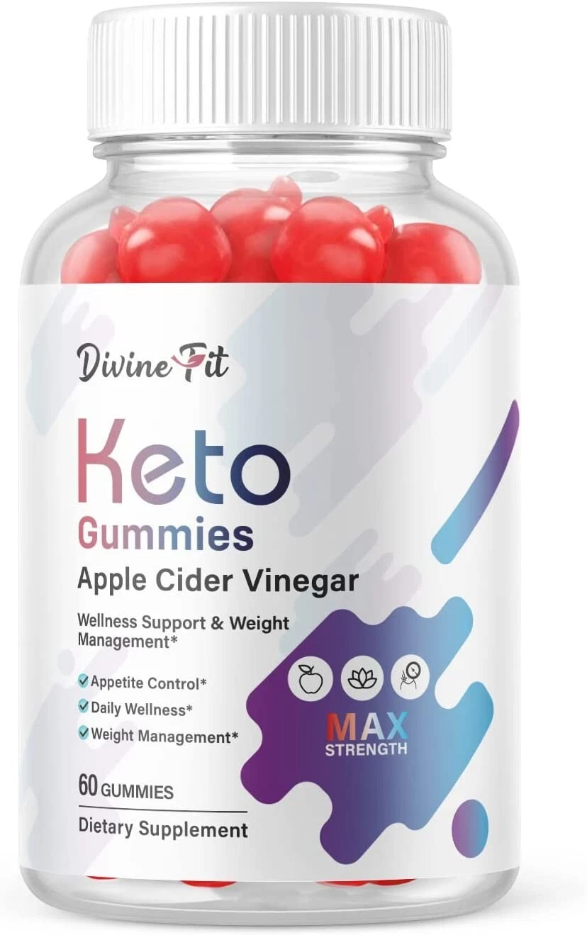 1 Pack - Divine Fit Keto ACV Gummies - Vegan, Weight Loss Supplement - 60 Gums