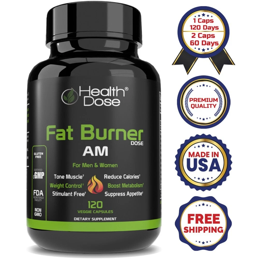 Health Dose Fat Burner AM. Weight Control & Metabolism Boost. 120 Softgels
