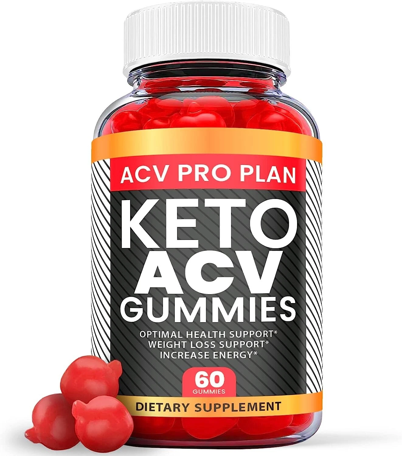 1 Pack - ACV Pro Plan Keto Gummies - Vegan, Weight Loss Supplement - 60 Gums