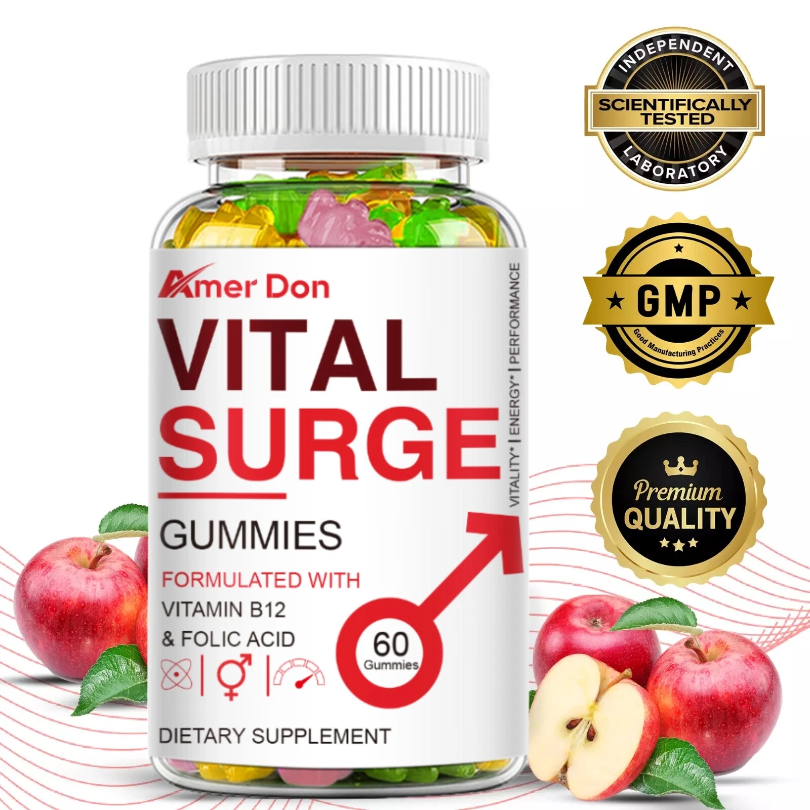 Vital Surge Gummies, Vital Surge Daily High Drive Support Formula (60 Gummy)