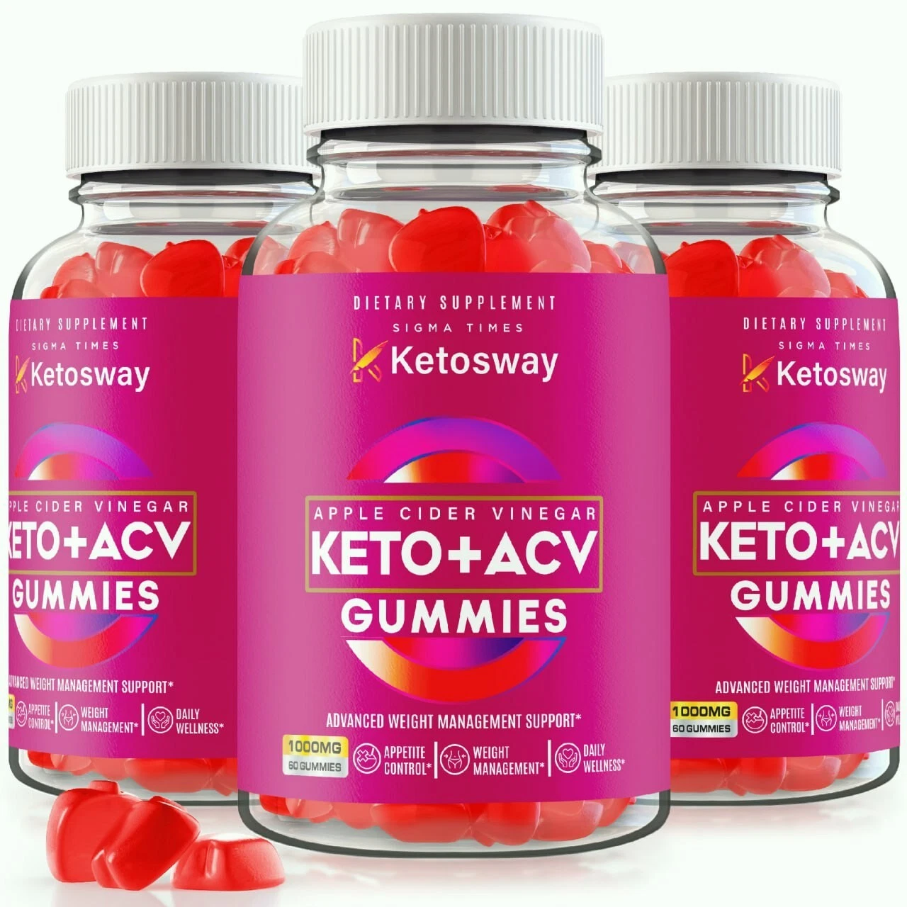(3 Pack) Ketosway Keto + ACV Gummies to Support Weight Loss & Appetite Control