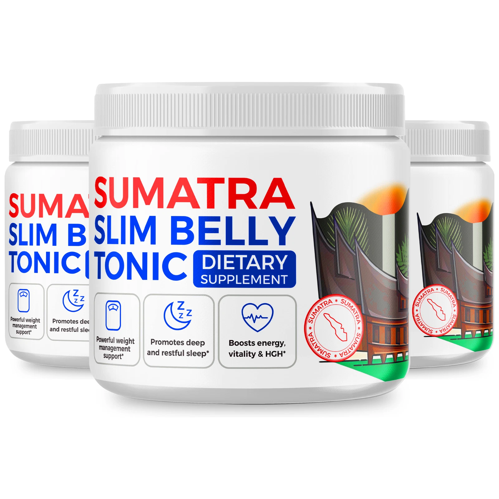 Sumatra Slim Belly Tonic Powder - Official Formula (3 Pack)