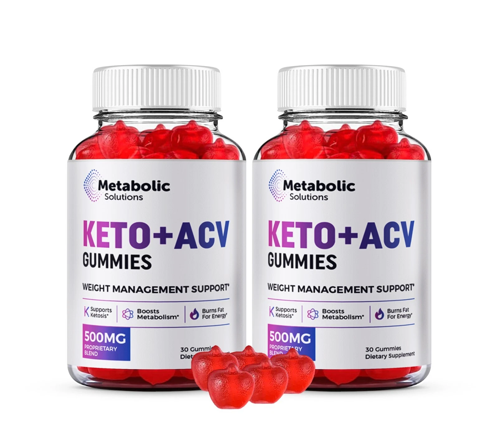 Metabolic Solutions Keto ACV Gummies Weight Loss Supplement (120 Gummies) 2-Pack