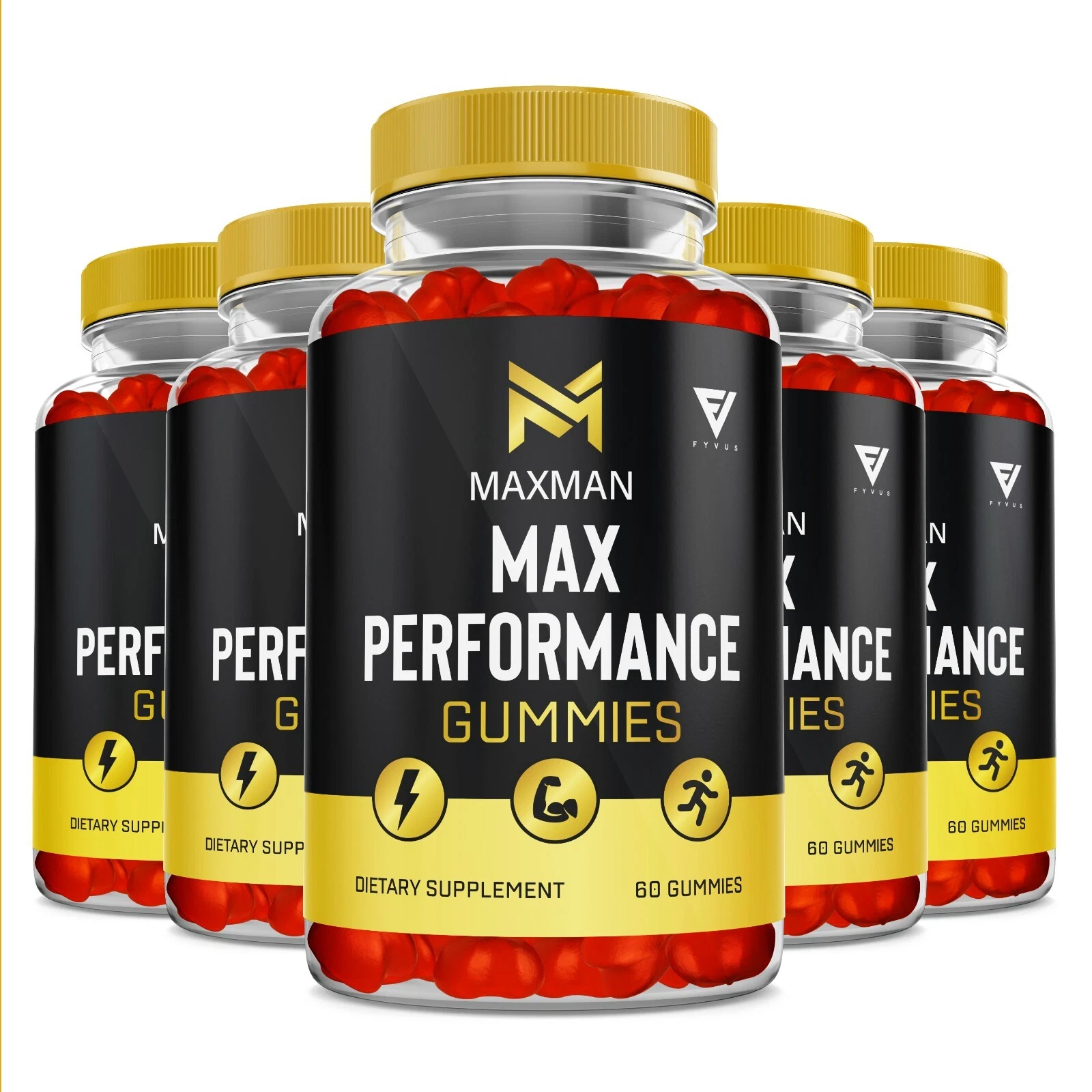 (5 Pack) MaxMan Gummies Max Man Overall High Drive Support (300 Gummies)