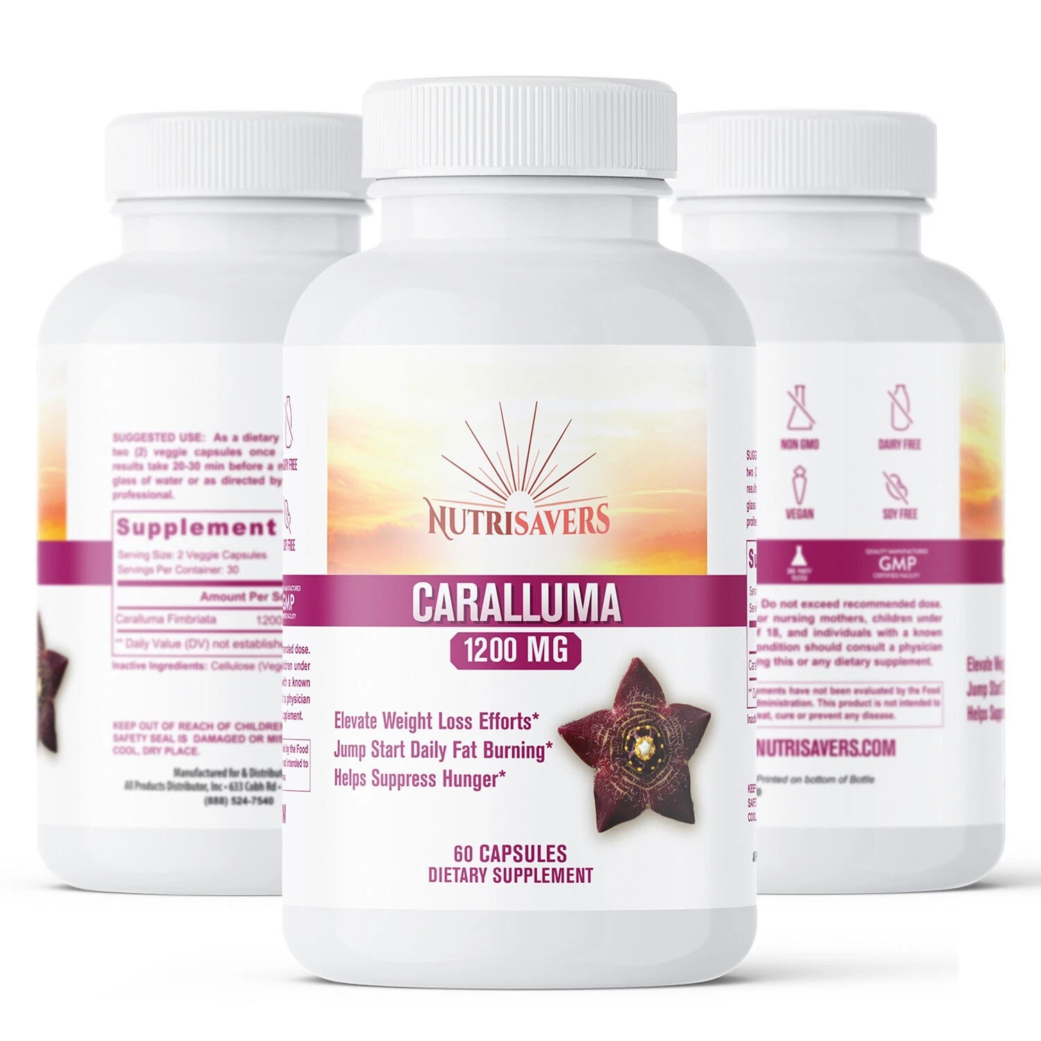 Caralluma Heart Friendly Supplement Help Boost Weight Loss Effort - 180 Softgels