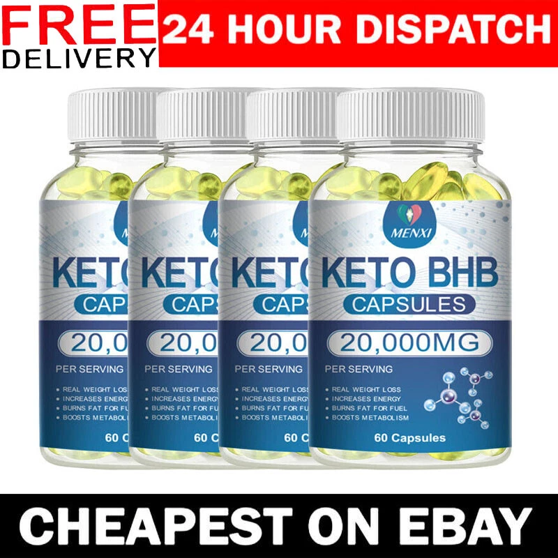 1-4 KETO BHB 20000mg Diet Pills Ketone FAT BURNER Weight Loss Diet Pills Ketosis