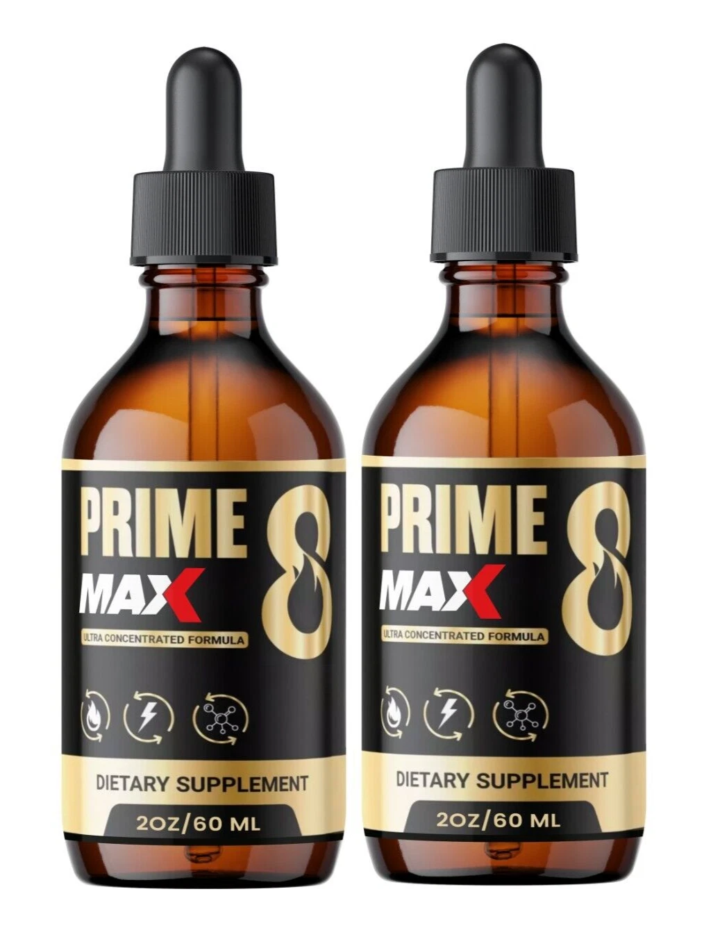 Prime 8 MAX Drops for Men ED Prime8 Drops for men Enhancement ( 2 Pack )
