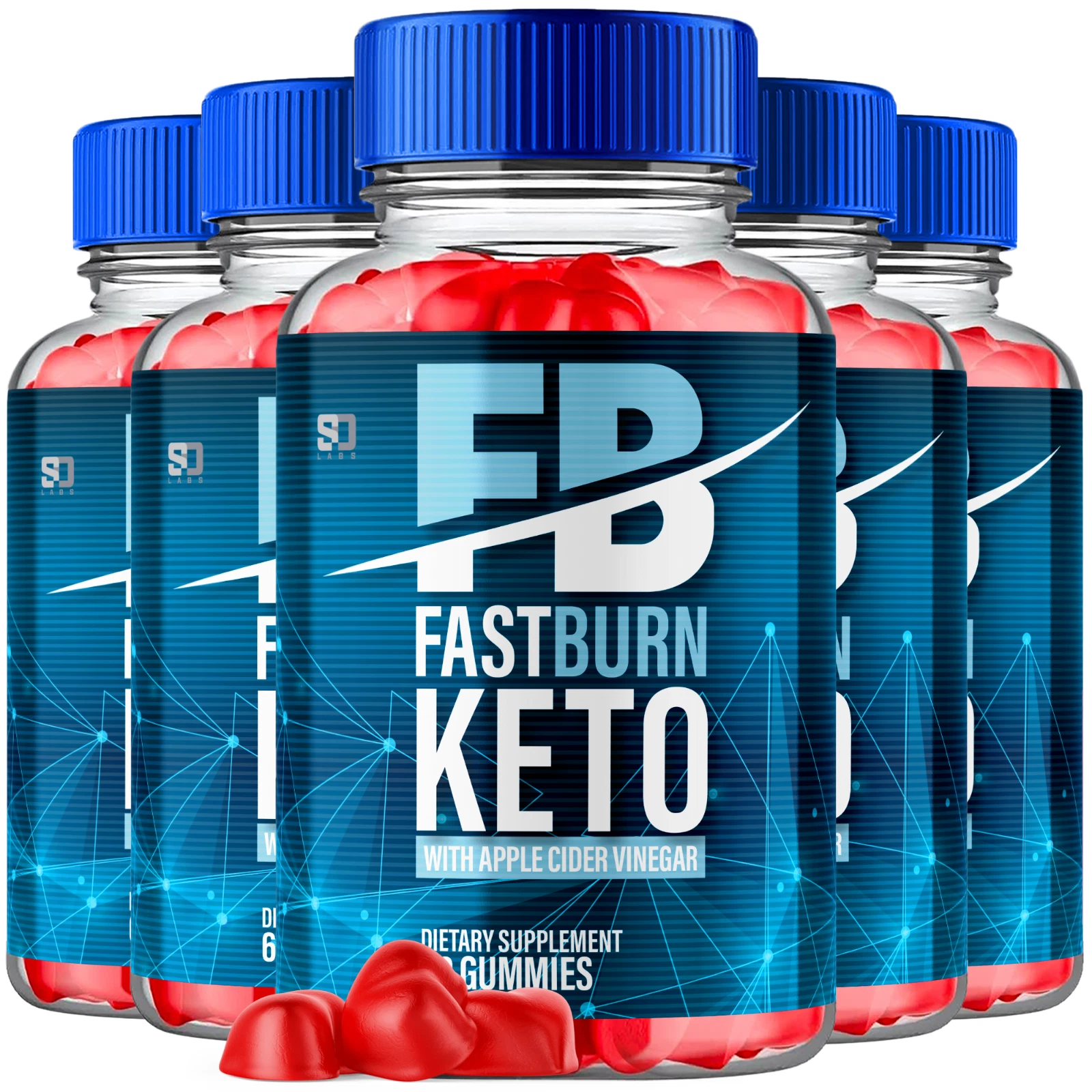 (5 Pack) Fast Burn Keto Gummies, Fastburn ACV Keto Weight Loss (300 Gummies)