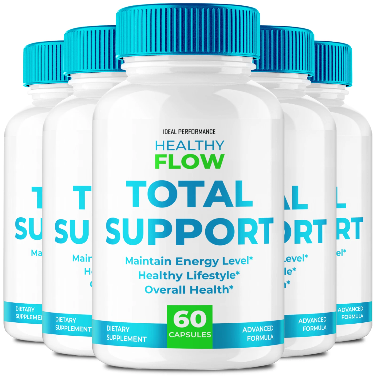 (5 Pack) HealthyFlow Capsules, Total Support for Advanced Blood Sugar Support