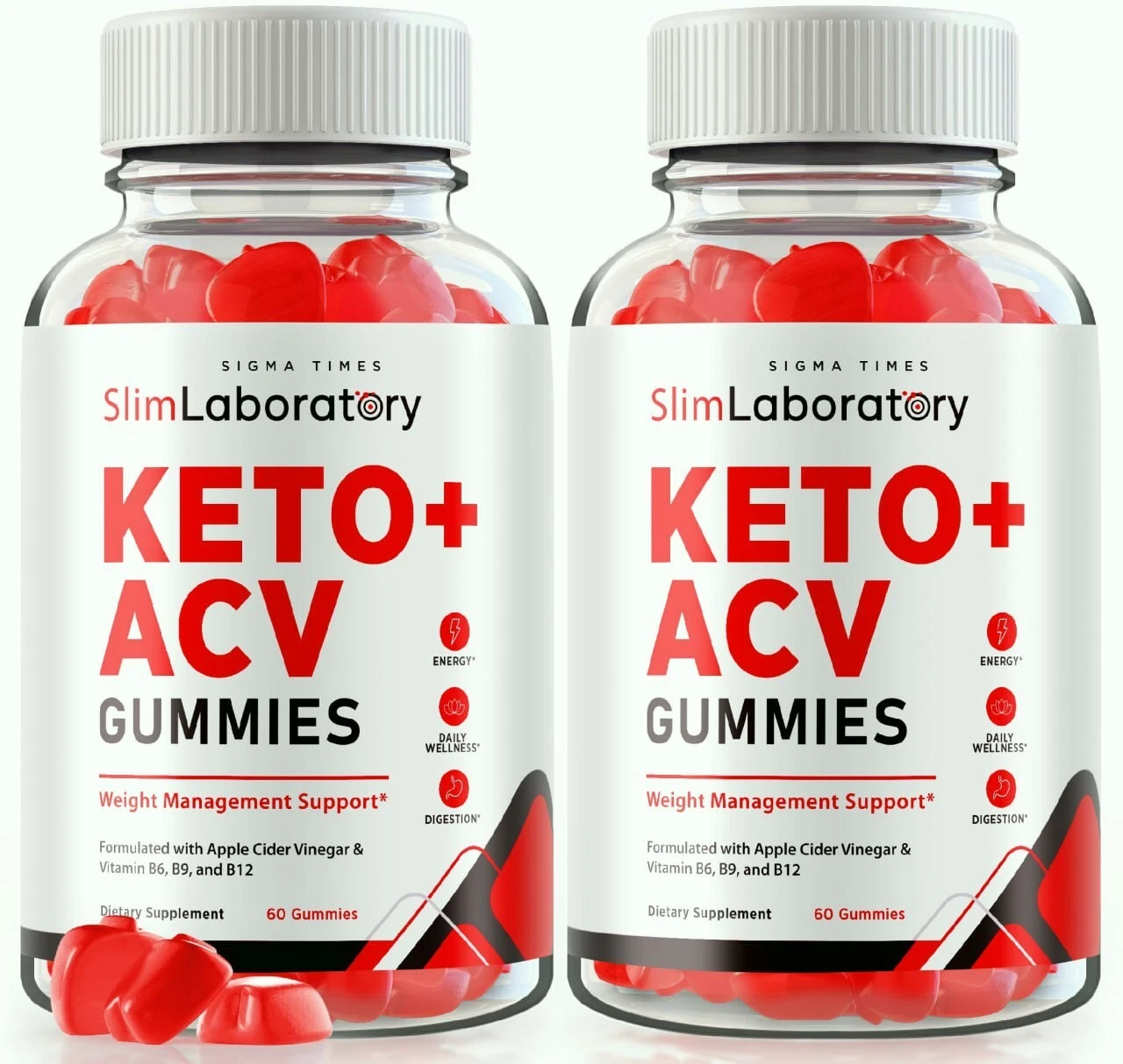(2 Pack) SlimLaboratory Keto + ACV Gummies to Boost Ketosis for Weight Loss
