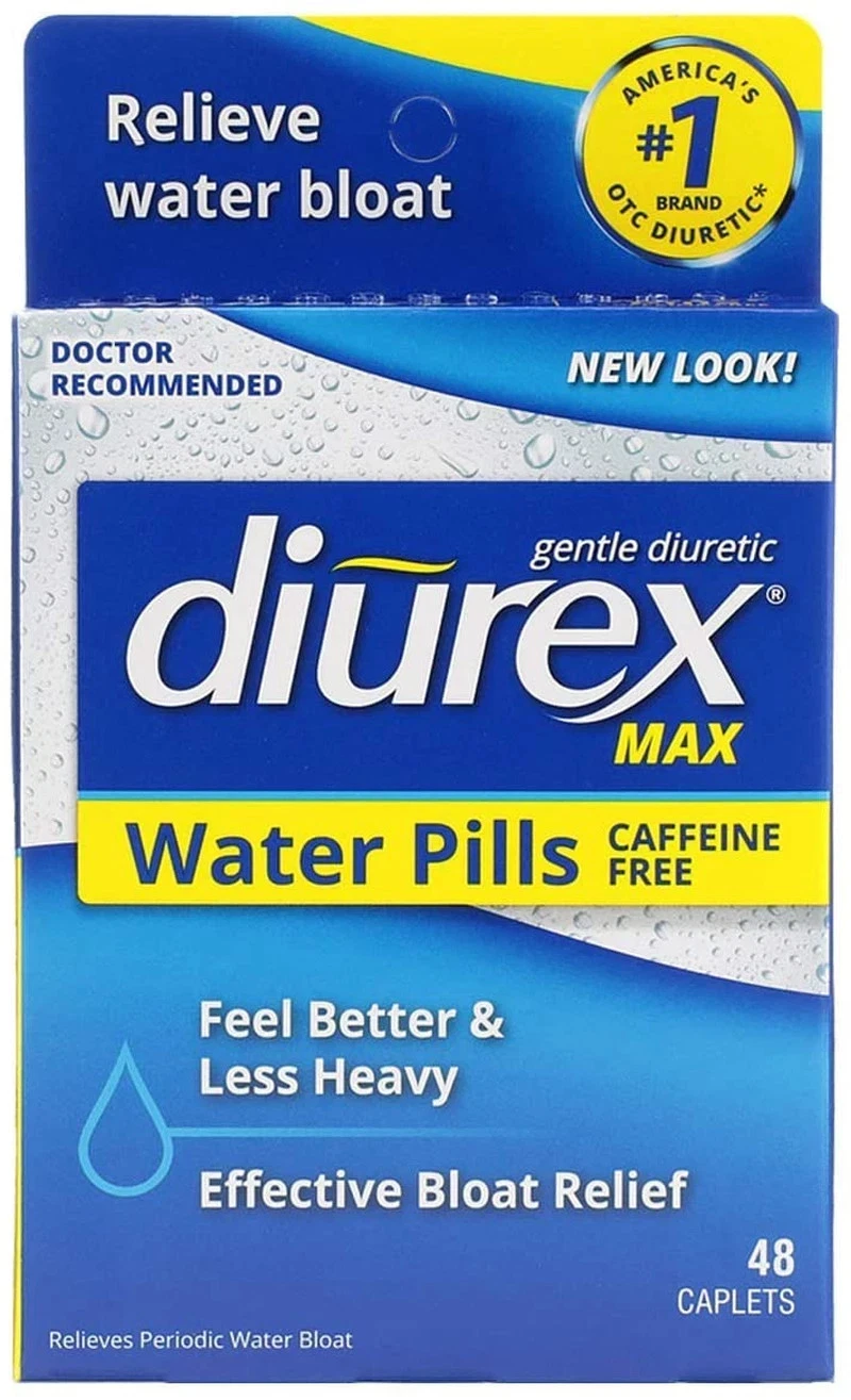 Diurex Max Maximum Strength Caffeine-Free Diuretic Water Pills 48 Count
