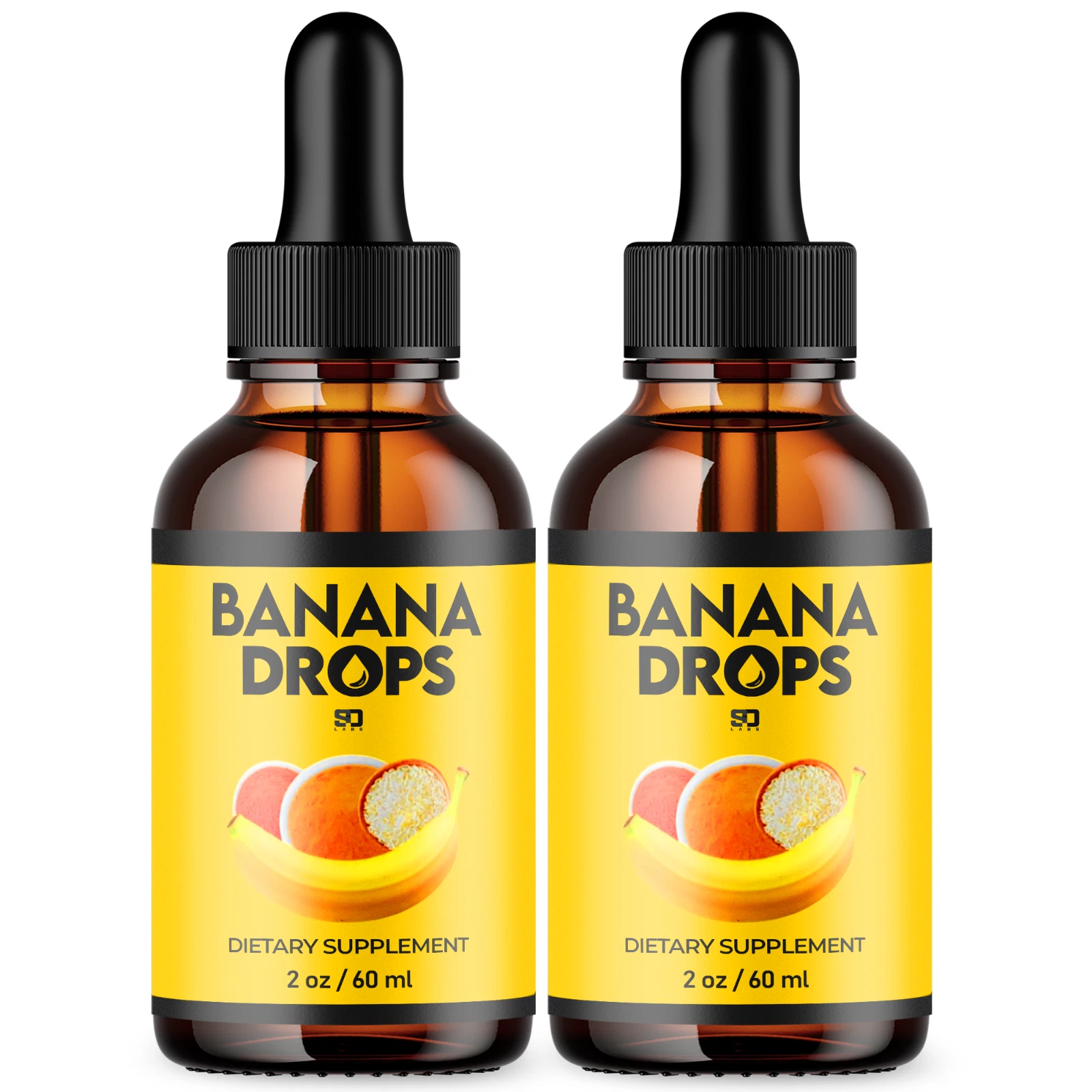 (2 Pack) Banana Drops Advanced Formula Maximum Strength Liquid Supplement