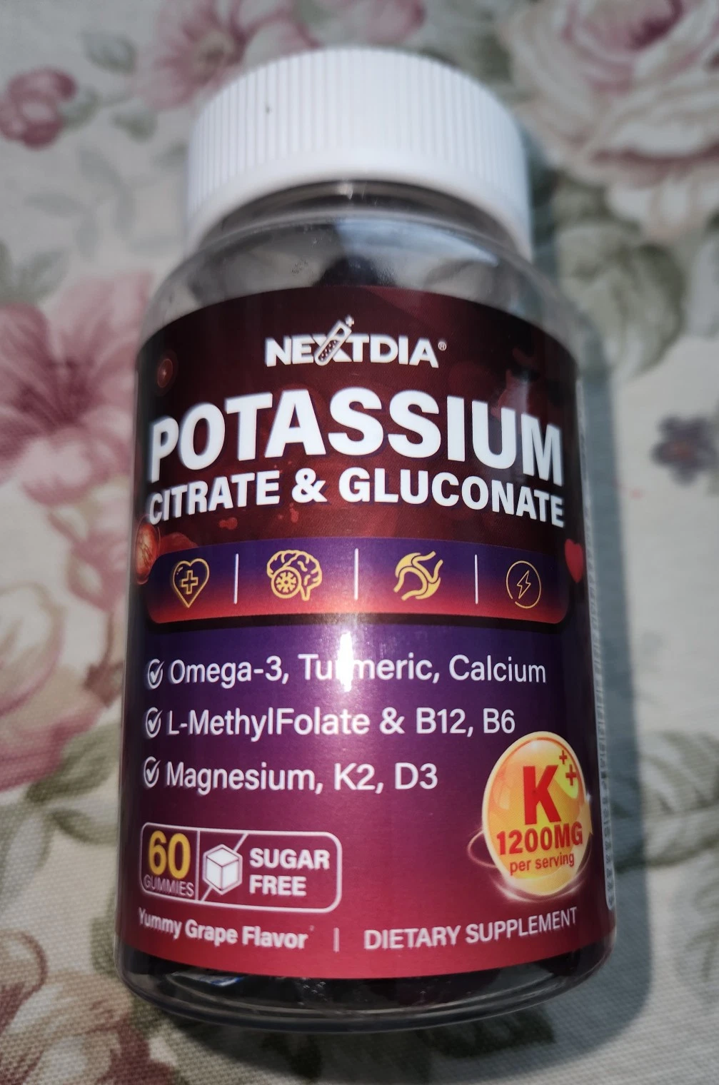 Potassium Citrate & Gluconate Gummies 1200mg ~ Two Forms of Potassium Supplement