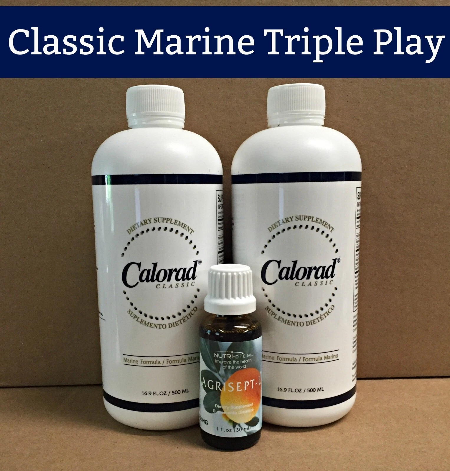 Calorad Triple Play/ 2 Classic Marine & 1 Agrisept / Free S&H / Calrad Exp 05/26