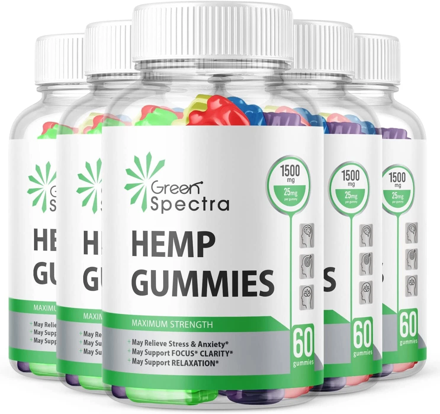 (5 Pack) Green Spectra Gummies - Green Spectra Multivitamin Supplement-300 Gums