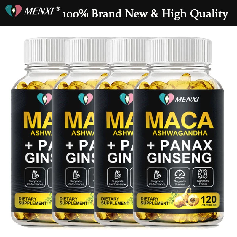 Maca Root Capsules 10000mg, Peruvian Maca Extract for Men & Women 120 Caps