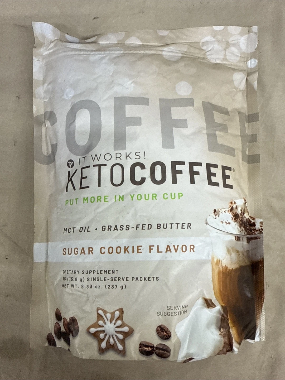 It Works Keto Coffee Sugar Cookie - New - Free Shipping - Exp. 4/2026
