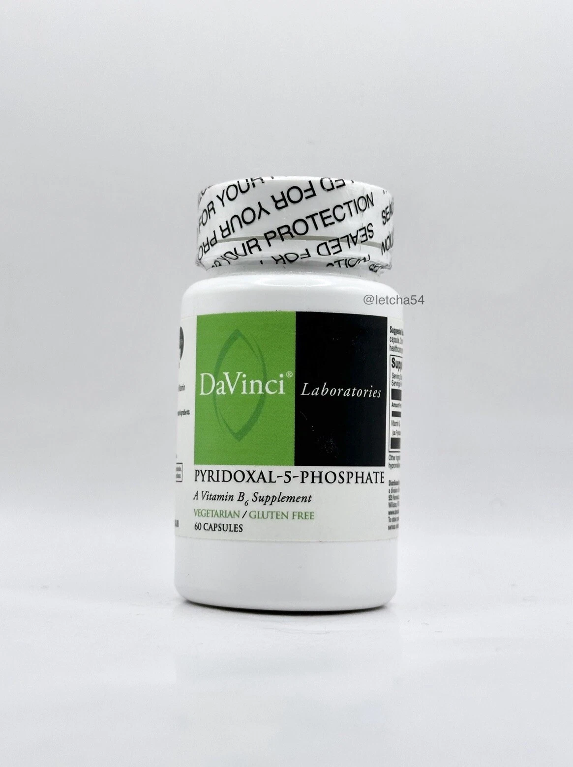 DaVinci Laboratories of Vermont Pyridoxal-5-Phosphate (60 Capsules) New & Sealed