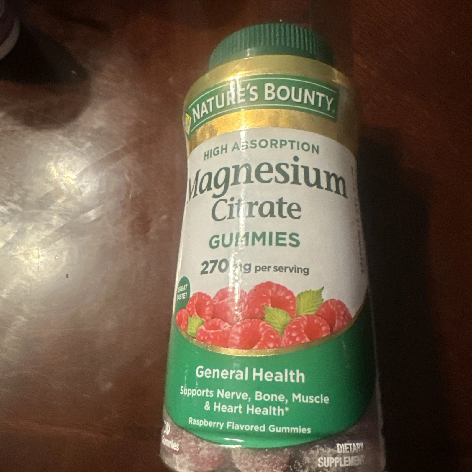 Natures Bounty Magnesium 270 mg Raspberry 90 Gummies 01/26