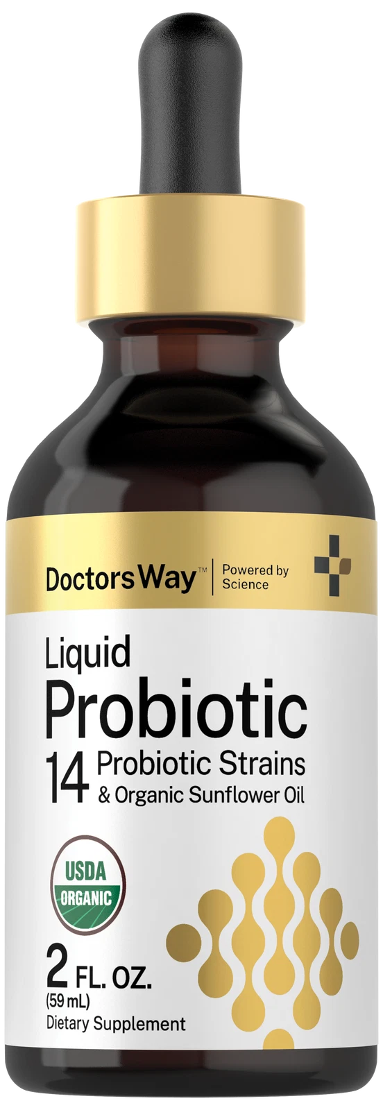 Liquid Probiotic | 2 fl oz | Organic | 14 Probiotic Strains | by Doctors Way