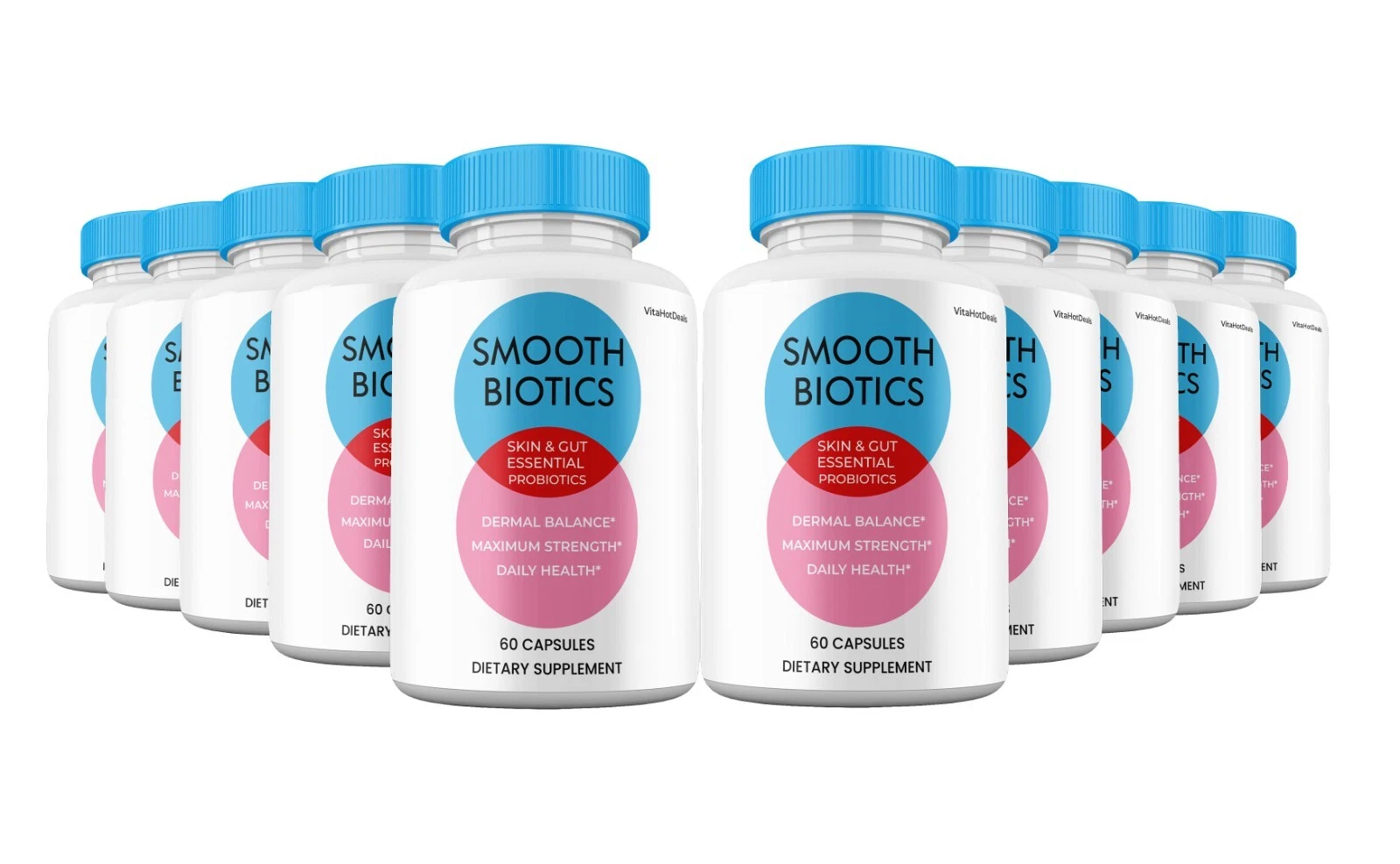 Smooth Biotic Supplement for Skin and Gut, SmoothBiotic Capsules (10 Pack)