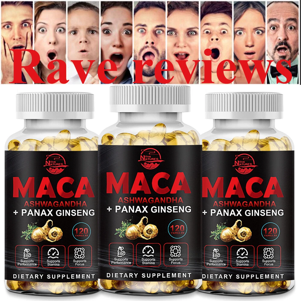 3 PACKS MALE ENLARGER THICKER LONGER BIGGER 14" GROWTH ENLARGEMENT MACA CAPSULES