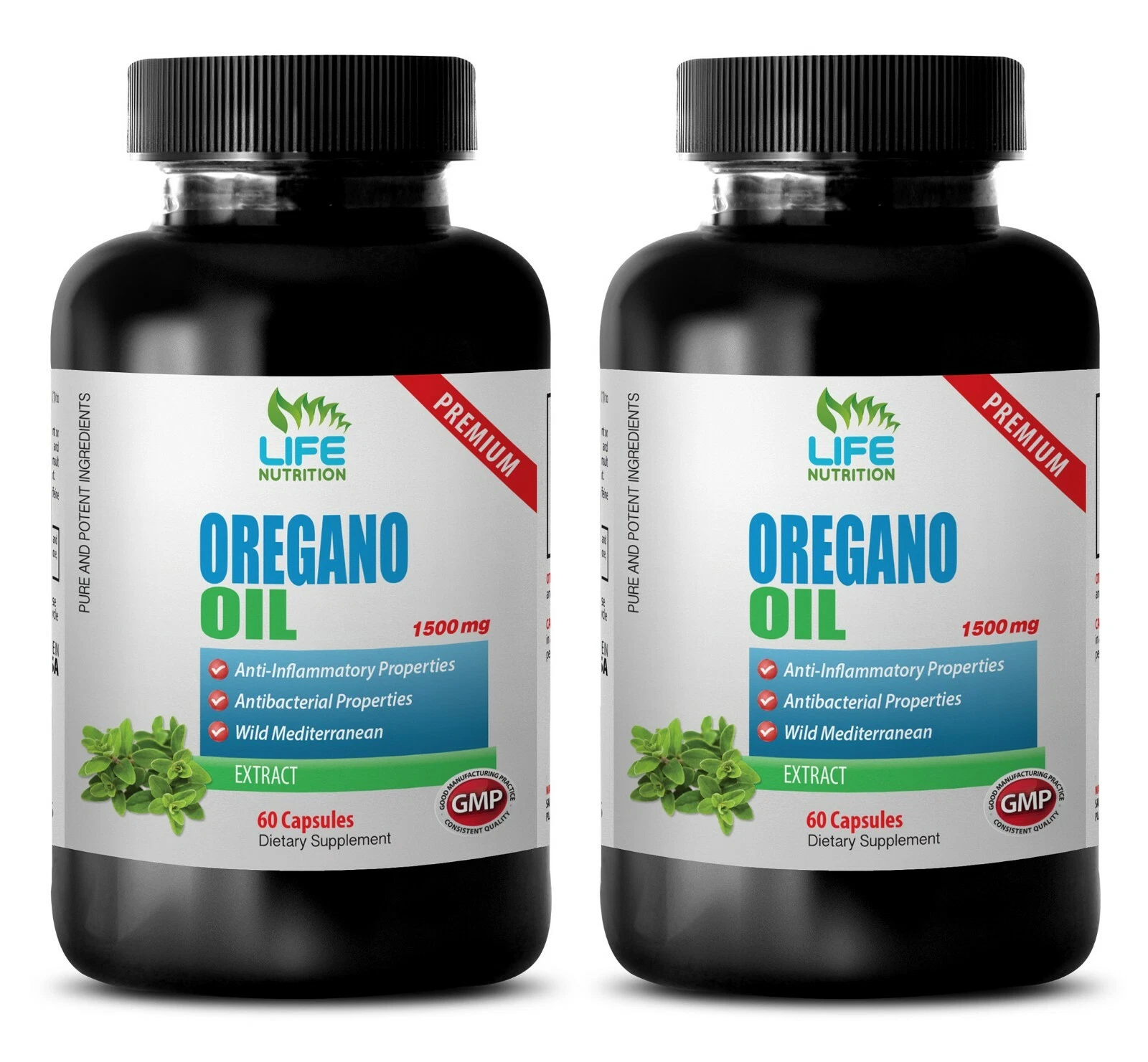 Calcium Magnesium Zinc - Oregano Oil 1500mg - Contains Omega-3 2B