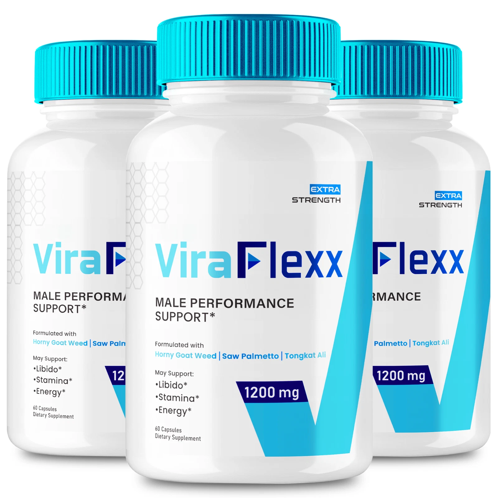(3 Pack) ViraFlexx Capsules Vira Flexx Men Dietary Support Pills (180 Capsules)