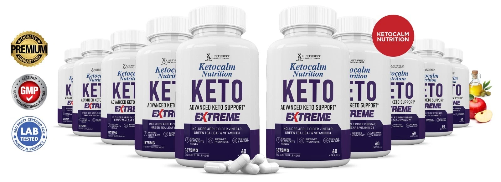Keto Calm ACV Extreme Pills 1675 MG Stronger Than Gummies Keto Support 10Pk