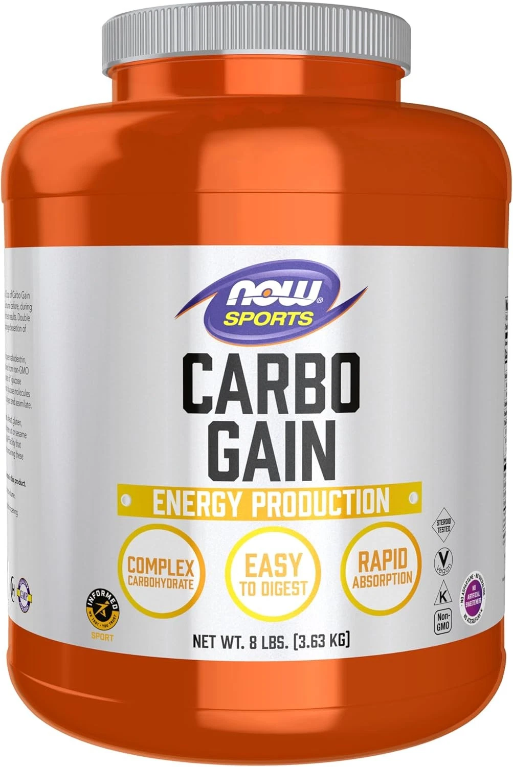 NOW Foods Sports Nutrition, Carbo Gain Powder (Maltodextrin), Rapid Absorption,