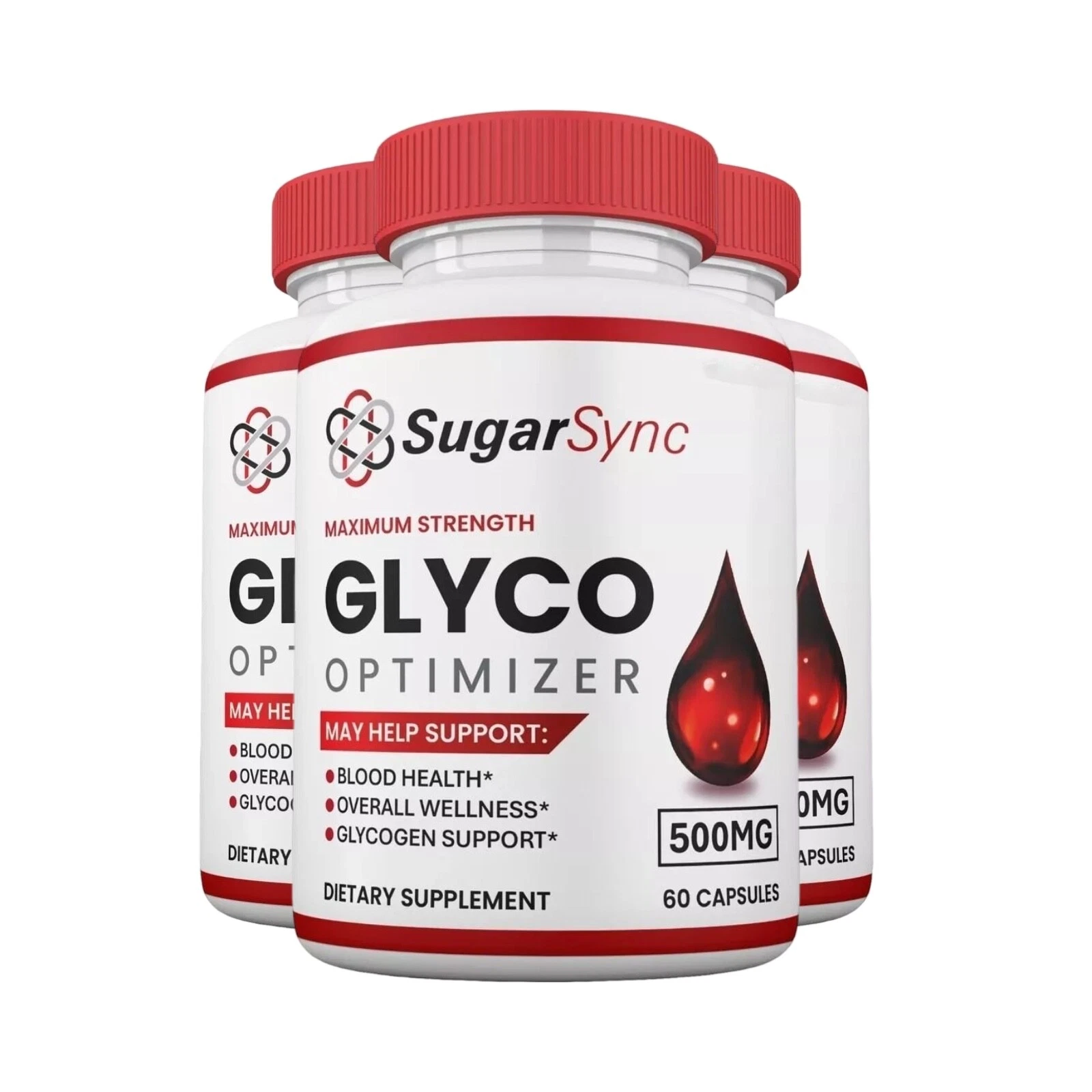 3-Pack Sugar Sync Glyco Optimizer, SugarSync for Glycogen Support - 180 Capsules