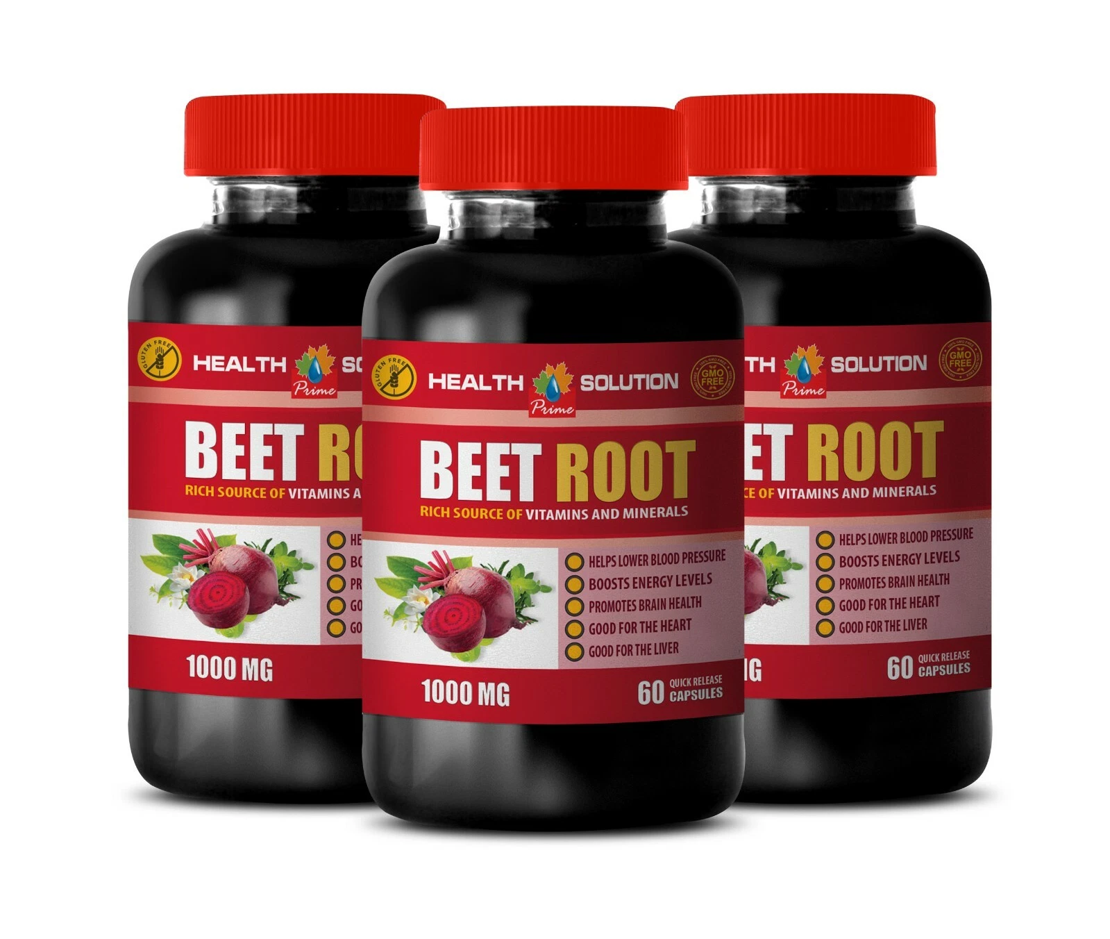 anti inflammatory supplement - BEET ROOT - beet root capsules 3 Bottles