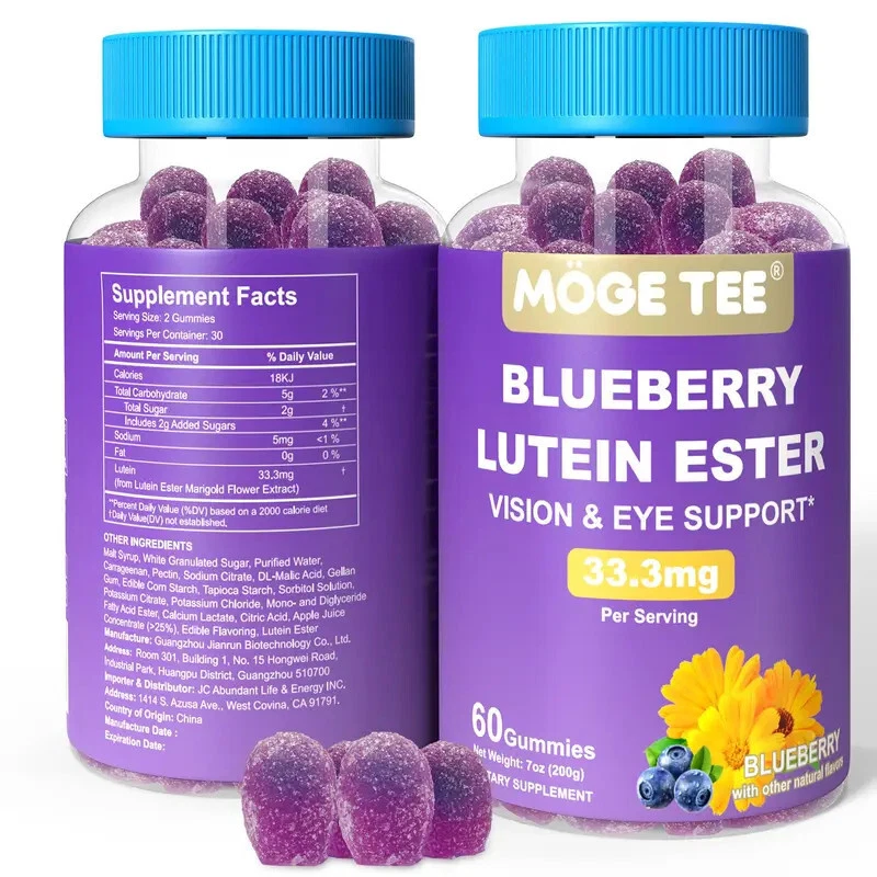 Möge Tee Blueberry Lutein Ester Gummies | Vision & Eye Support | 60 Gummies