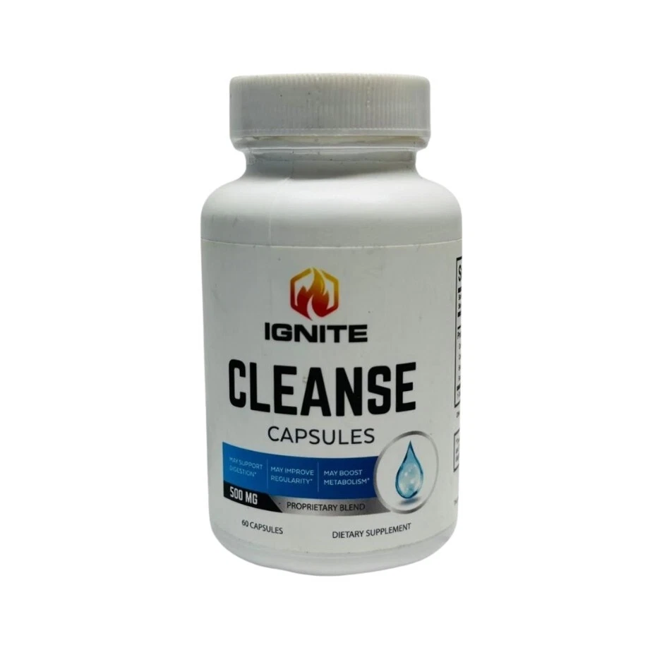 Ignite Cleanse Capsules 500mg 60ct Natural Formula GMO Free USA EXP 08/25