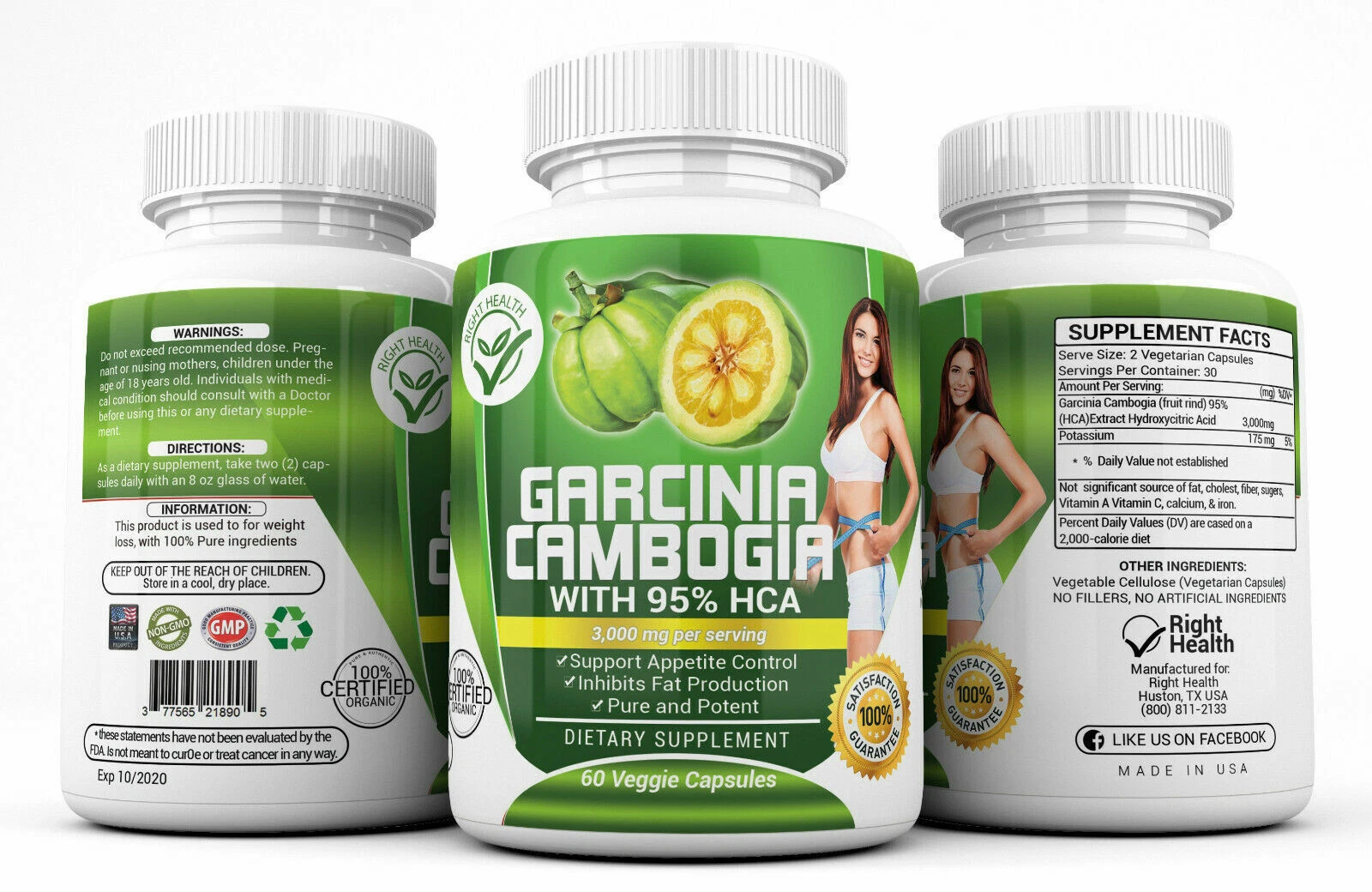 GARCINIA CAMBOGIA 95% HCA Weight Loss FAT Capsules