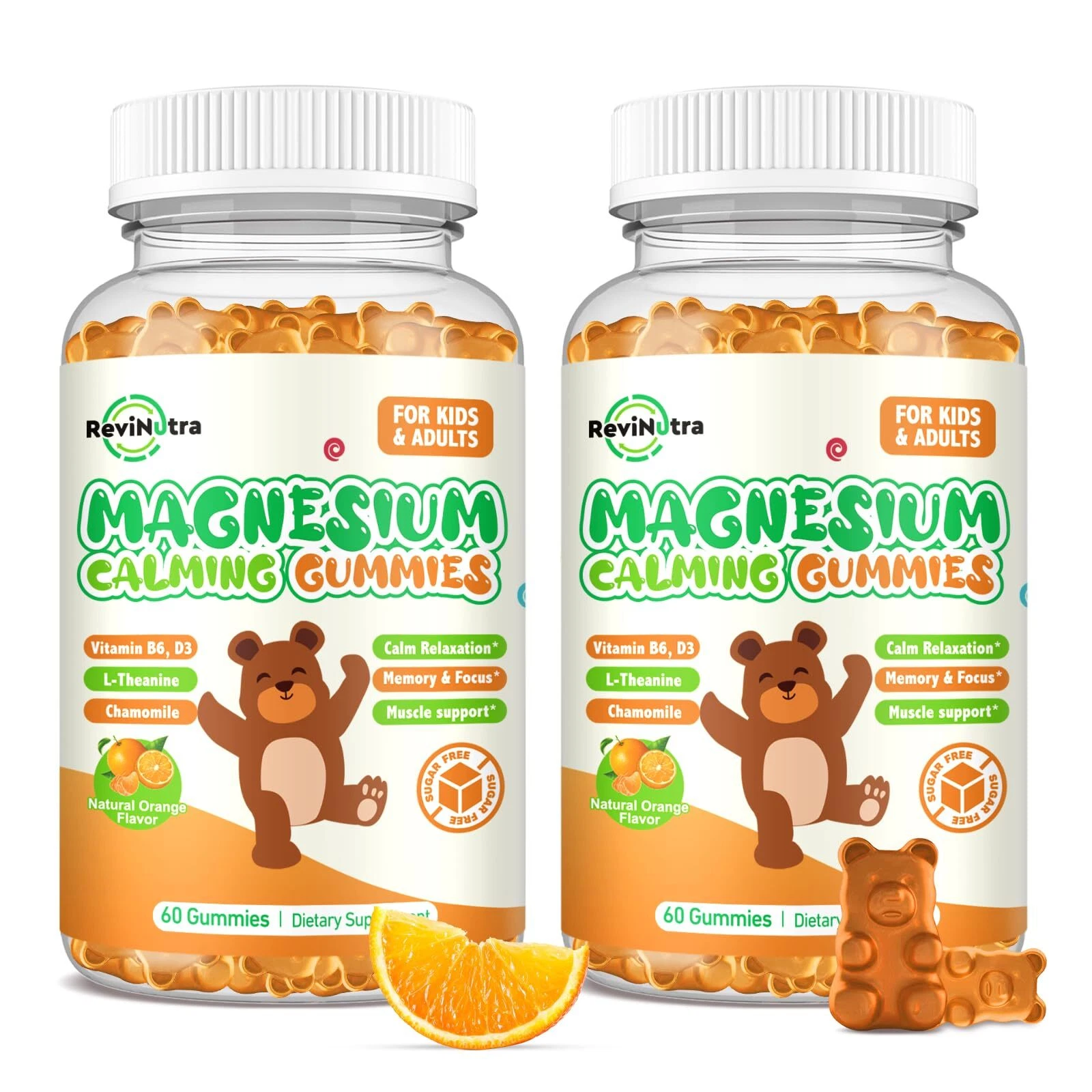 Magnesium Gummies for Kids - Magnesium Glycinate Gummies Supplement with L-Th...