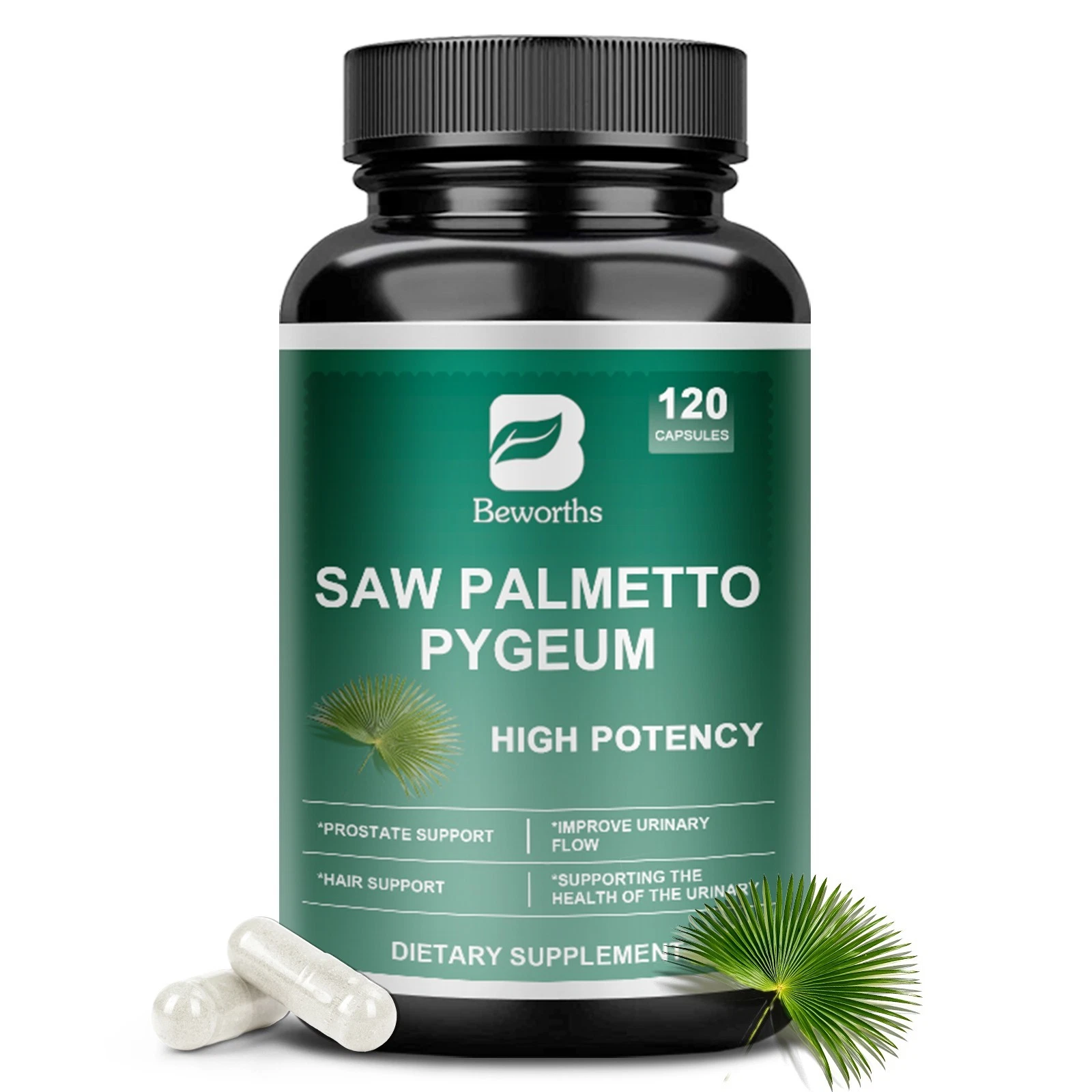 Saw Palmetto with Pumpkin Seed Oil - Supports Prostate Health & Hair Growth