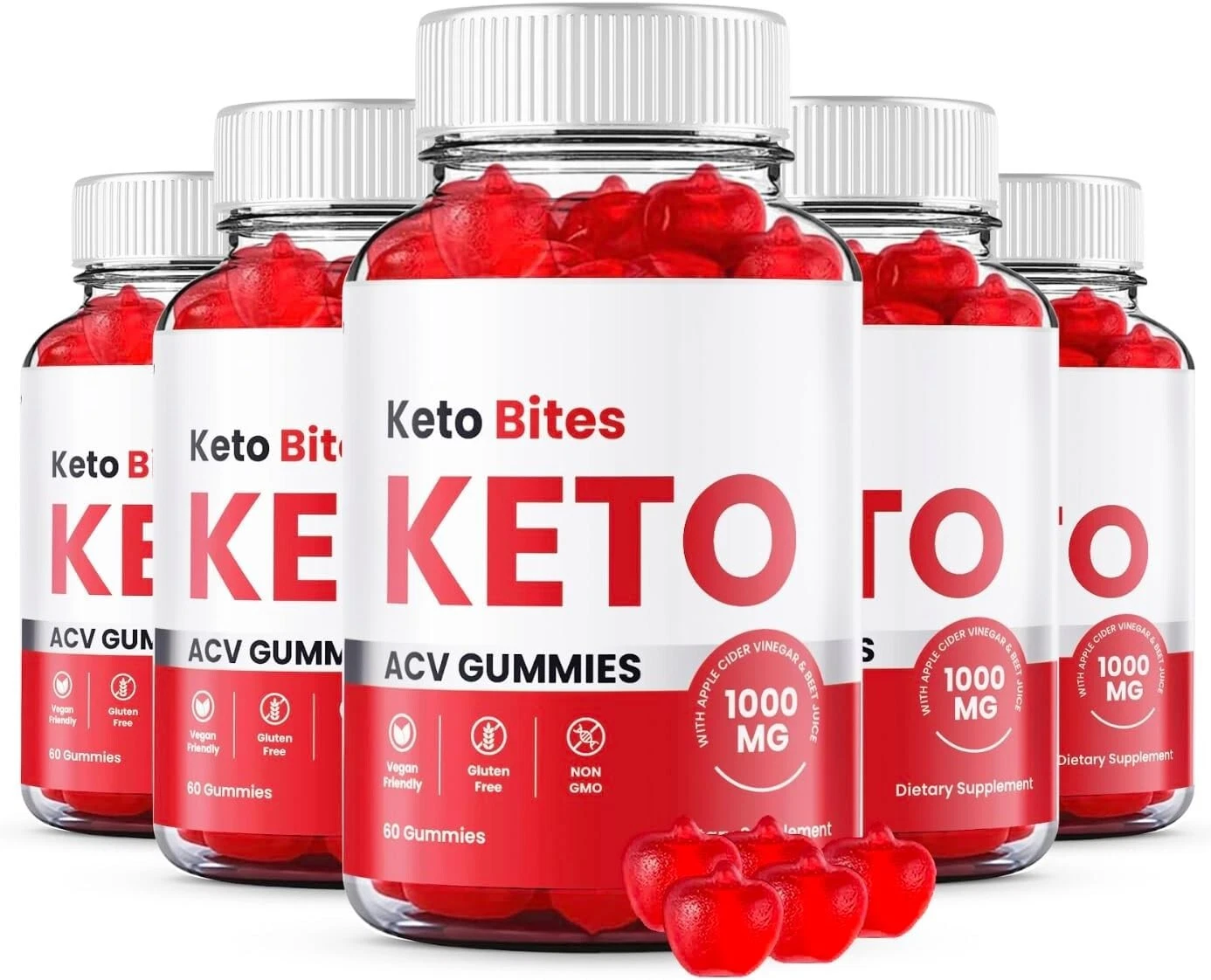 (5 Pack) Keto Bites ACV Gummies - Keto Bites - KetoBites Gummies For Weight Loss